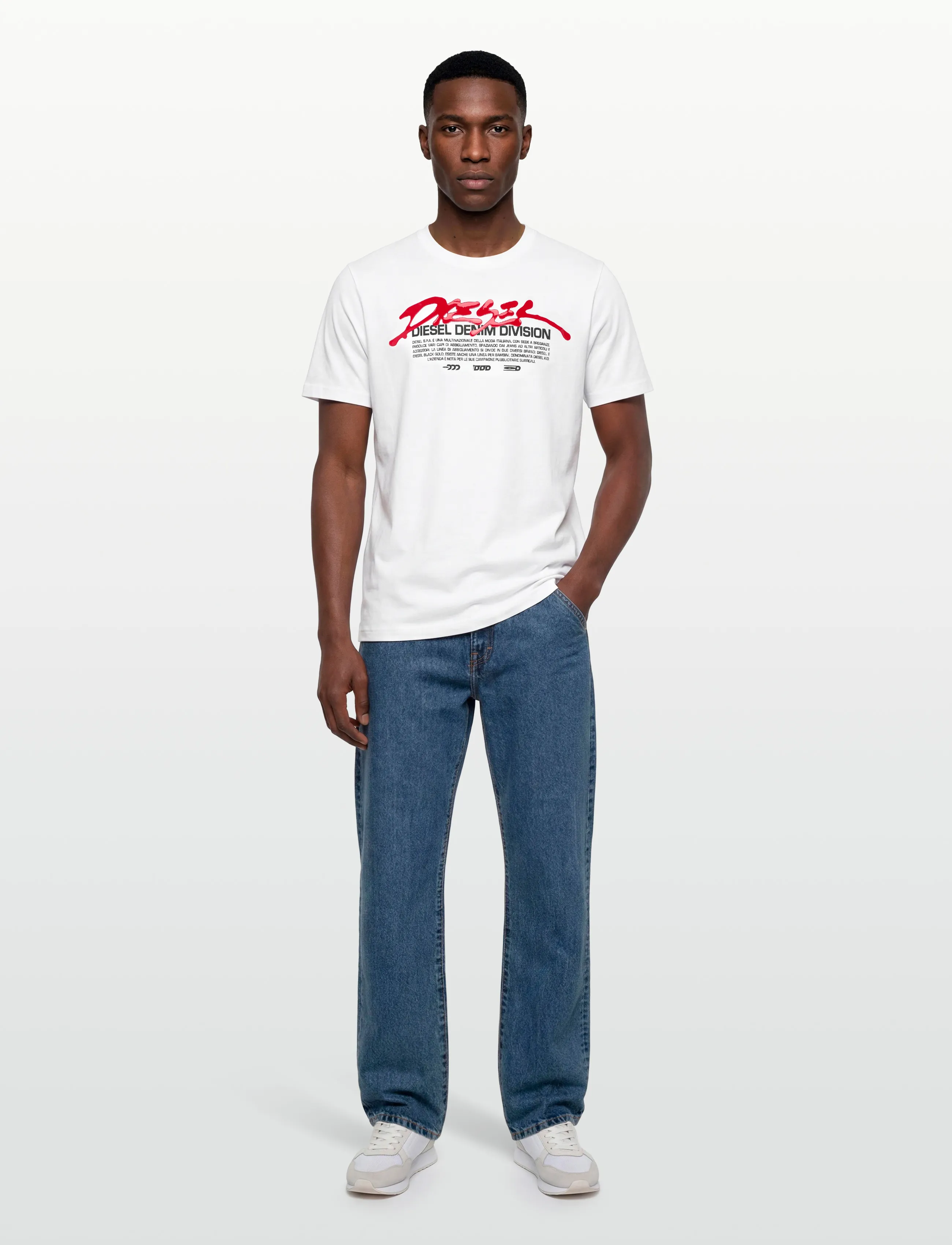 Diesel T-JUST 250217 OFF MAGLIETTA - T-shirts - BRIGHT WHITE / white