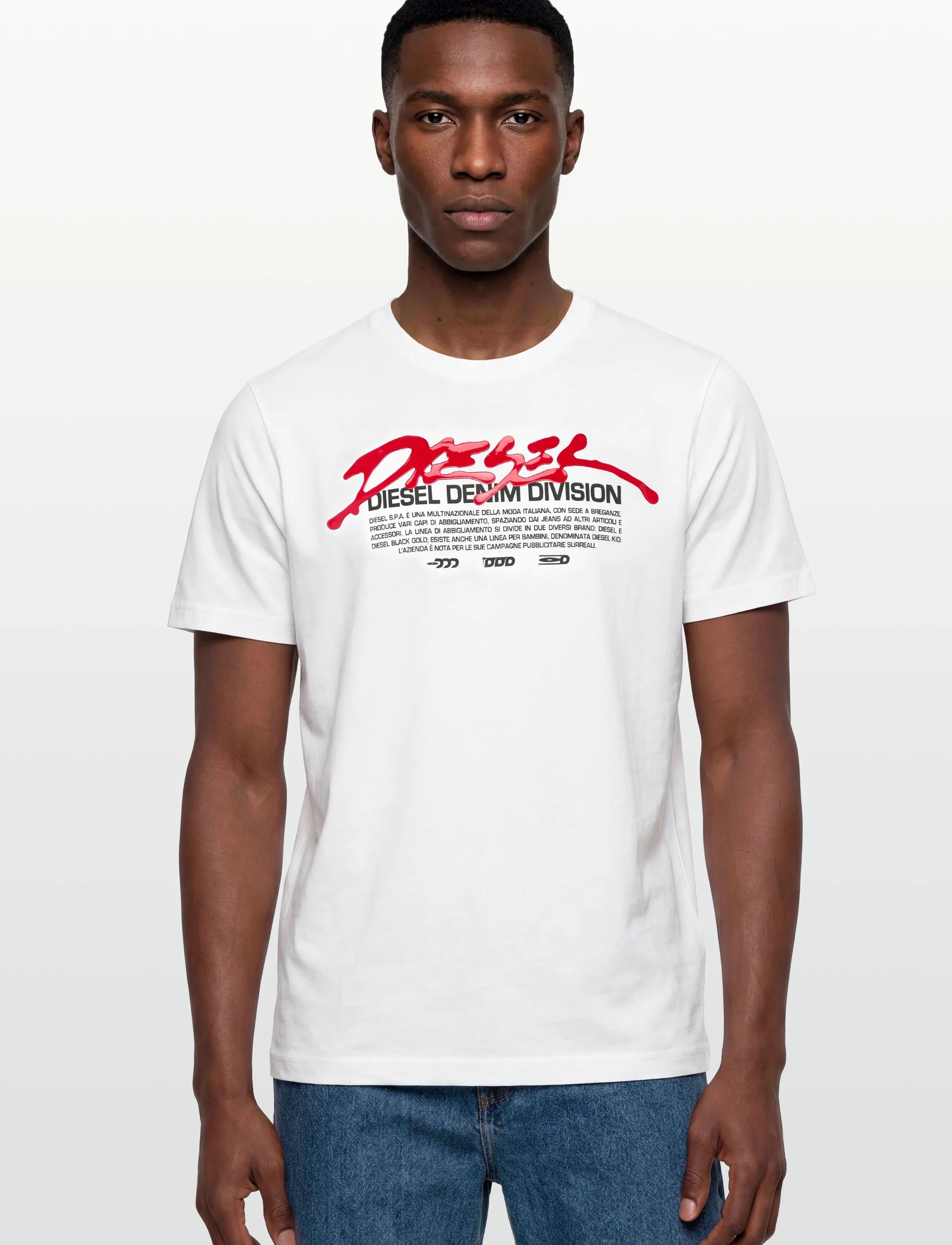 Diesel - T-JUST 250217 OFF MAGLIETTA - kortærmede t-shirts - bright white - 3