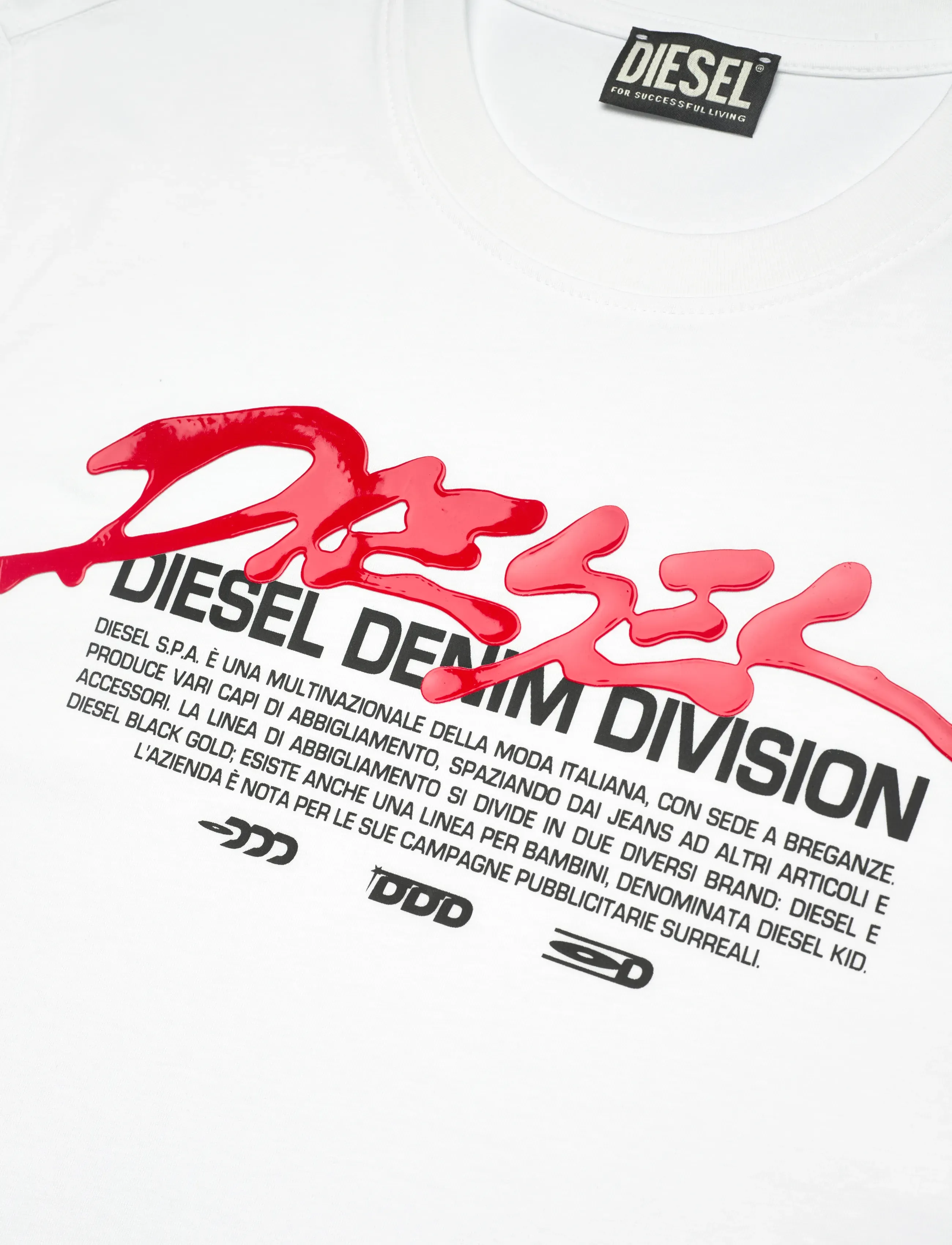 Diesel - T-JUST 250217 OFF MAGLIETTA - kortærmede t-shirts - bright white - 5