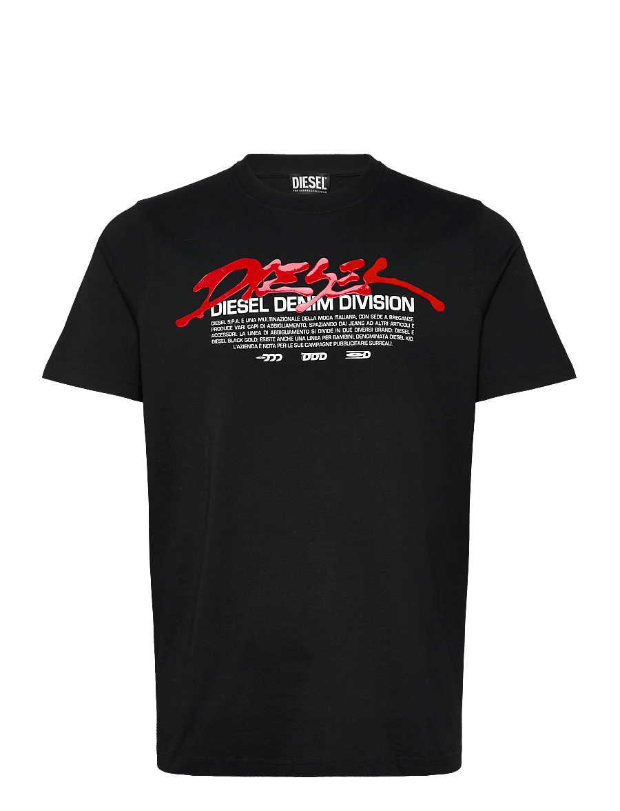 Diesel - T-JUST 250217 OFF MAGLIETTA - kortärmade t-shirts - caviar - 1