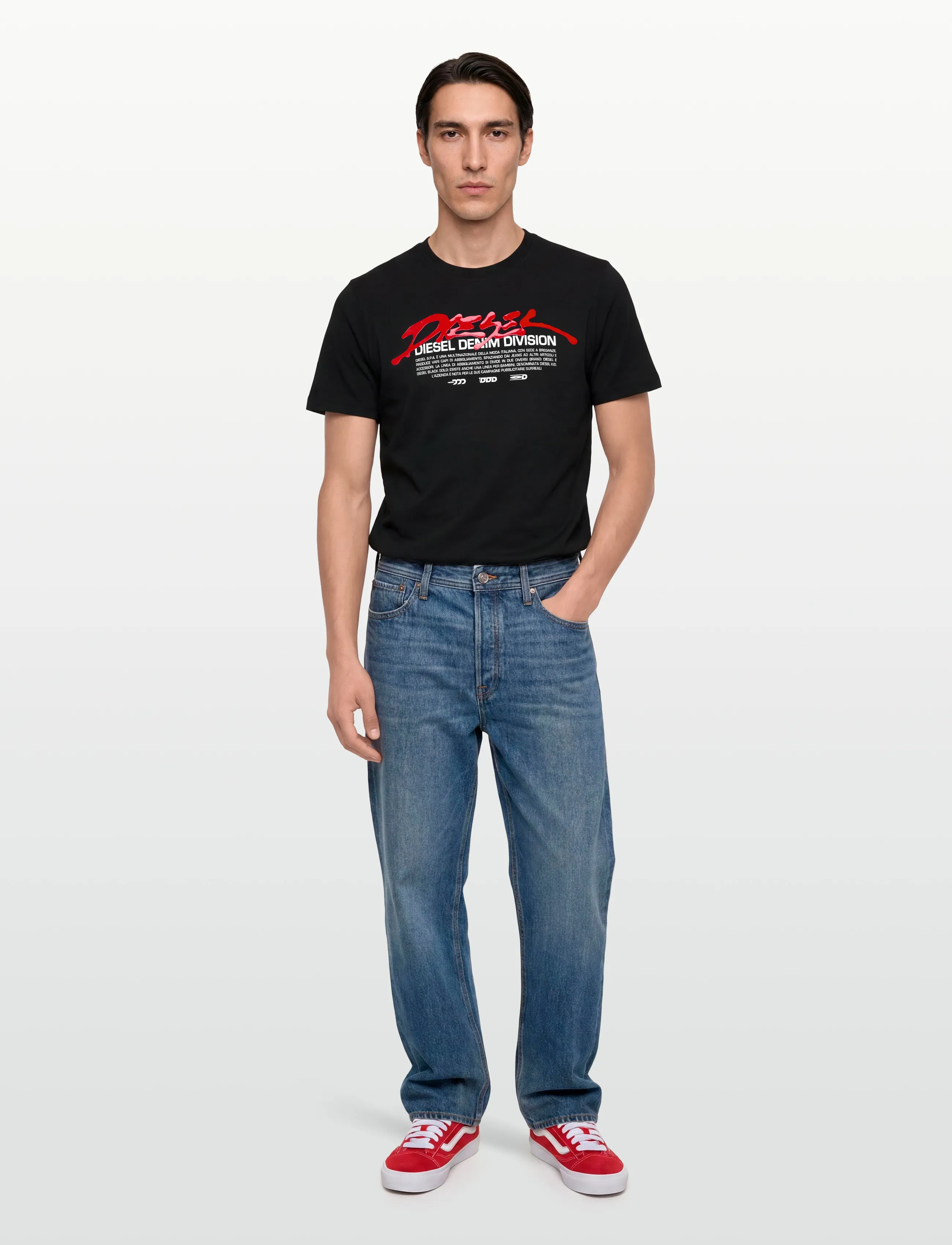 Diesel T-Just 250217 Off Maglietta, S, T-shirts, Schwarz - Short-sleeved, Männerswear