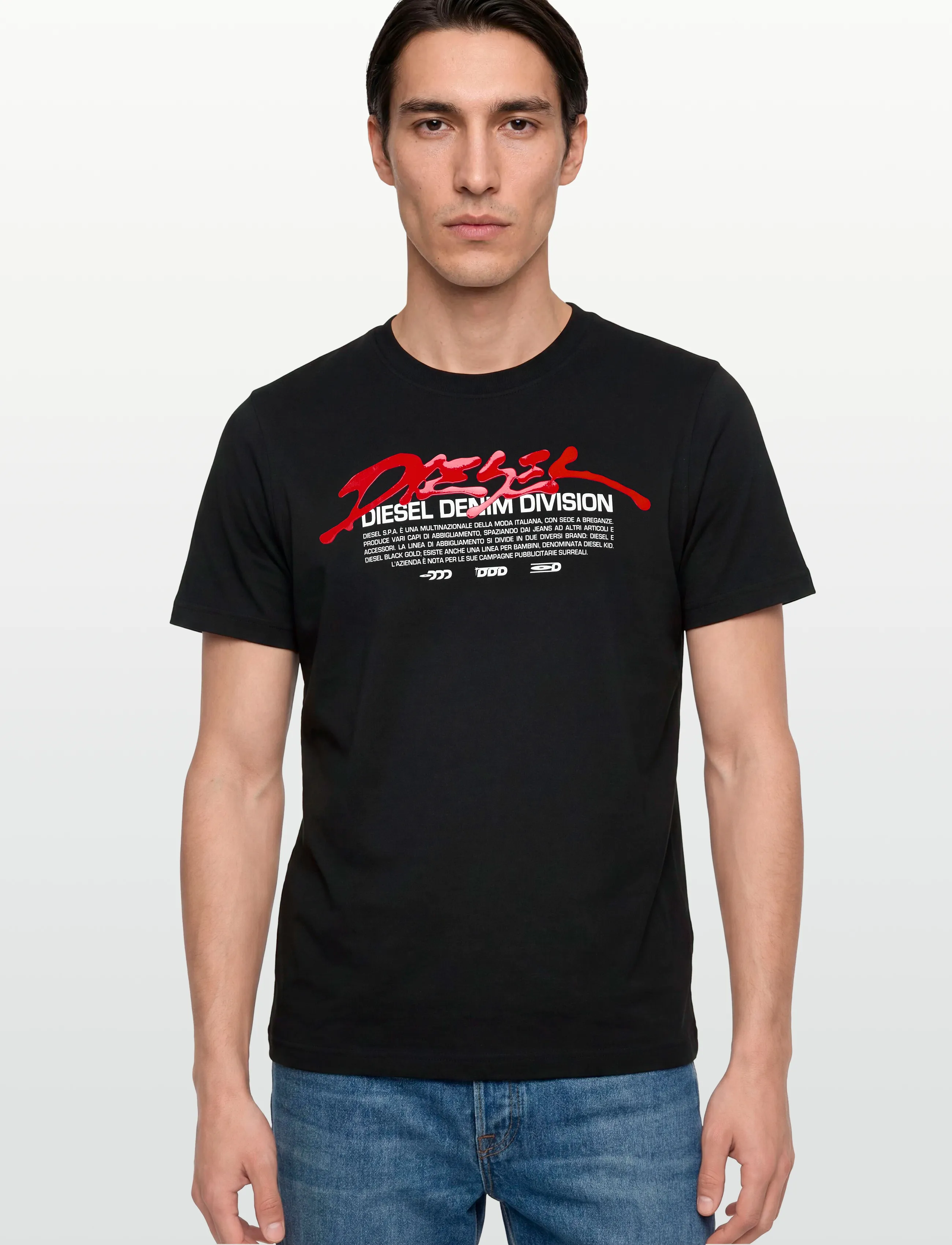 Diesel - T-JUST 250217 OFF MAGLIETTA - kortærmede t-shirts - caviar - 3