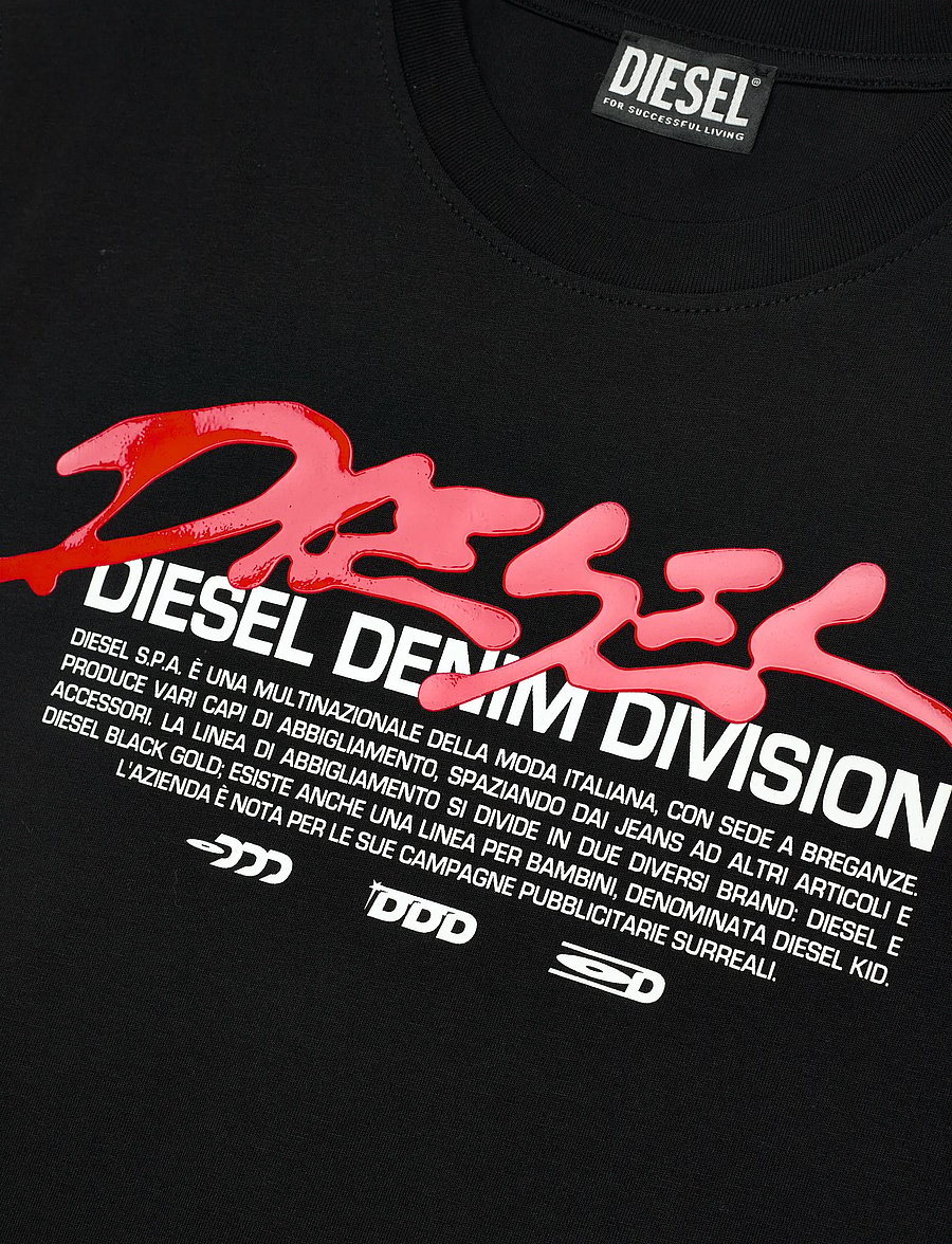 Diesel - T-JUST 250217 OFF MAGLIETTA - kortärmade t-shirts - caviar - 5