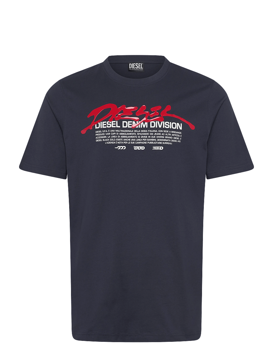 Diesel - T-JUST 250217 OFF MAGLIETTA - kurzärmelige t-shirts - total eclipse - 1