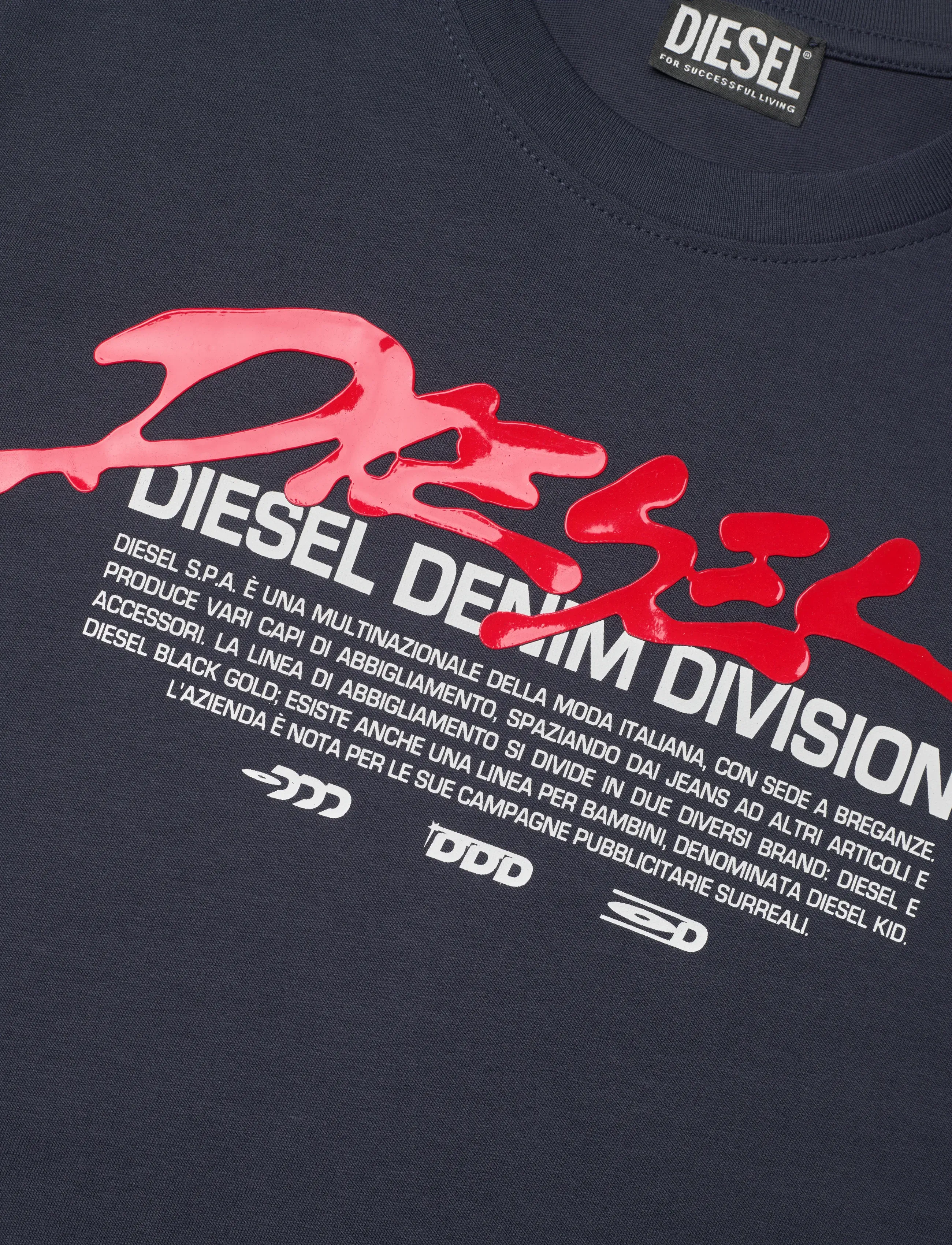 Diesel - T-JUST 250217 OFF MAGLIETTA - kortærmede t-shirts - total eclipse - 2