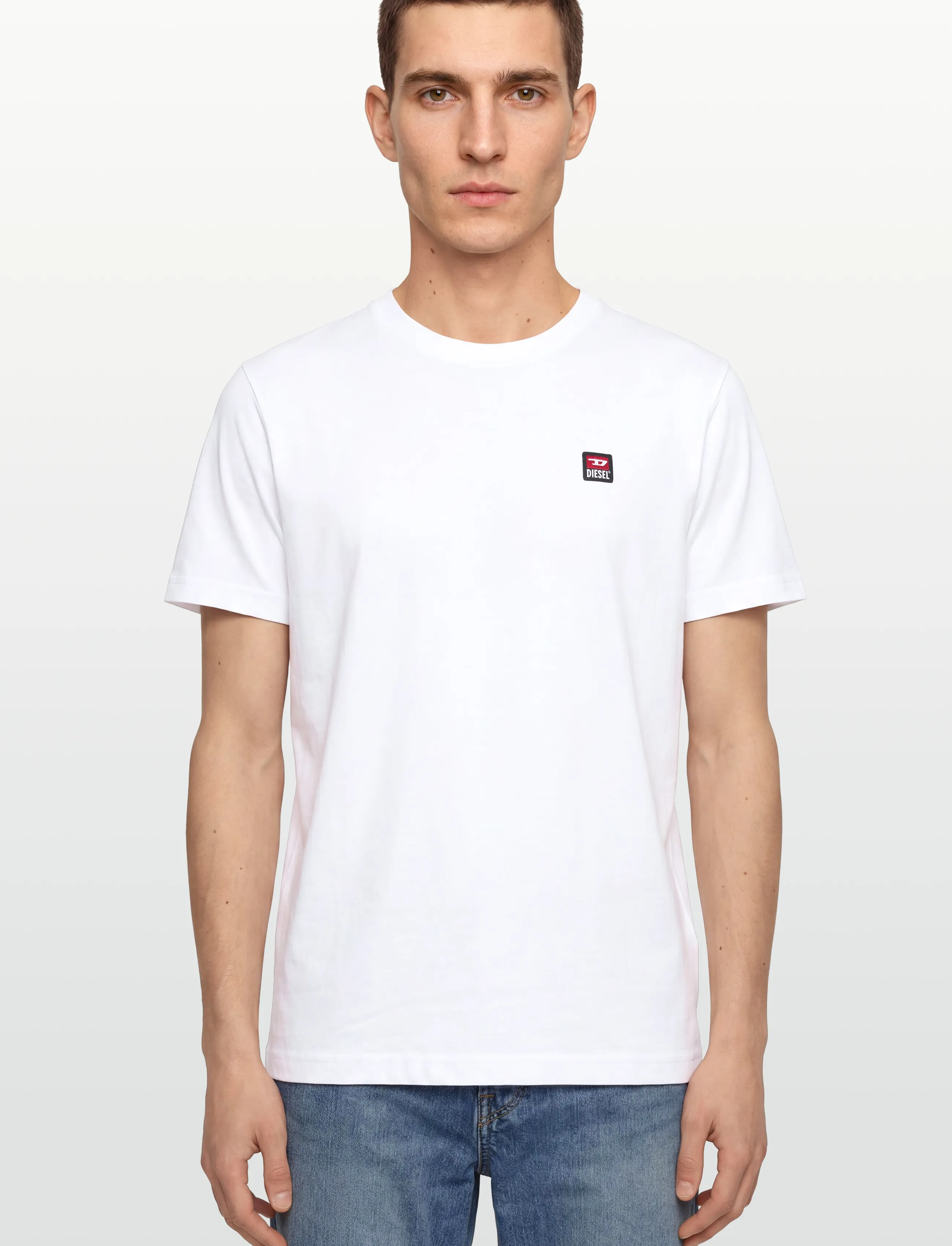 Diesel - T-JUST 250221 OFF MAGLIETTA - kortærmede t-shirts - bright white - 3
