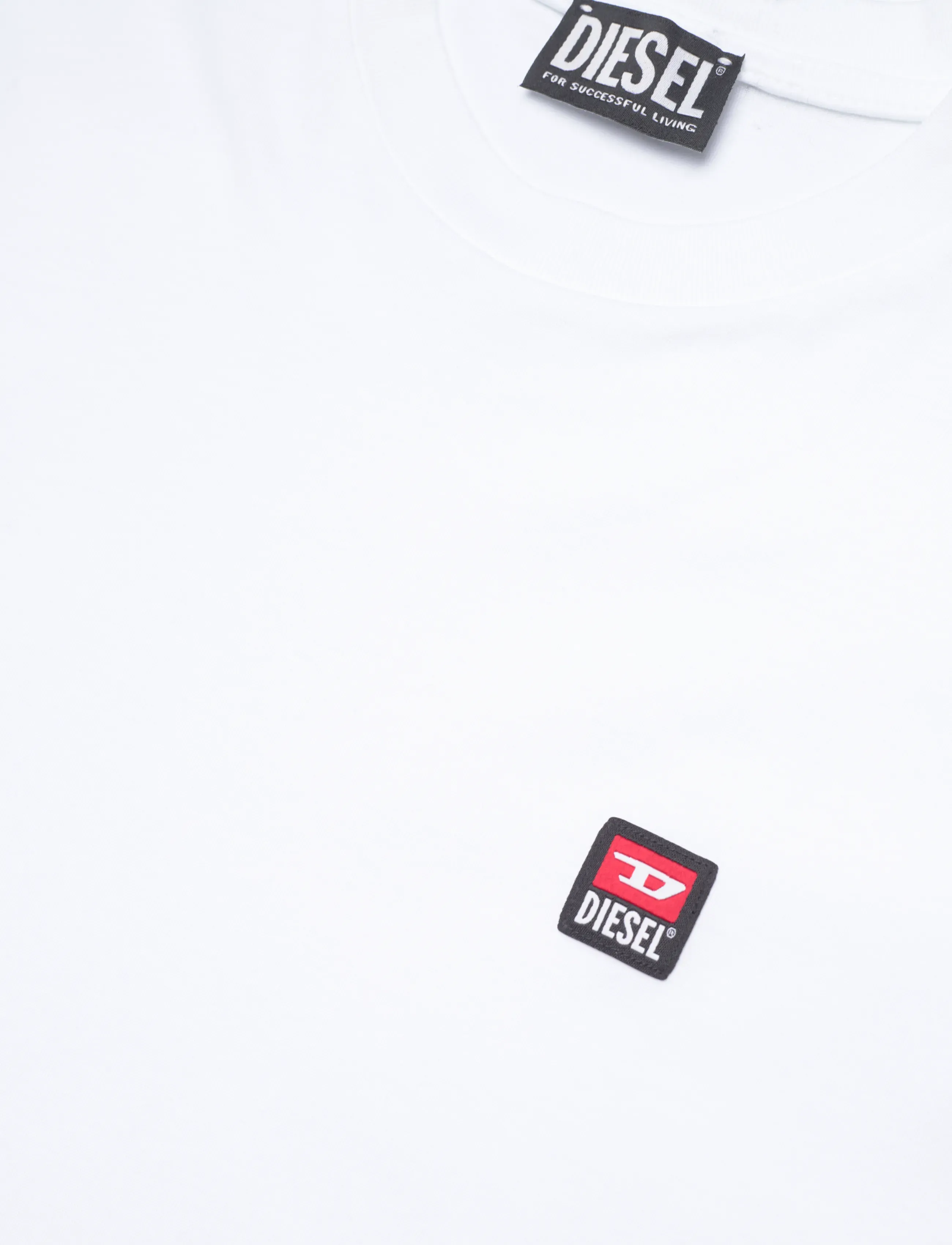 Diesel - T-JUST 250221 OFF MAGLIETTA - kurzärmelig - bright white - 2