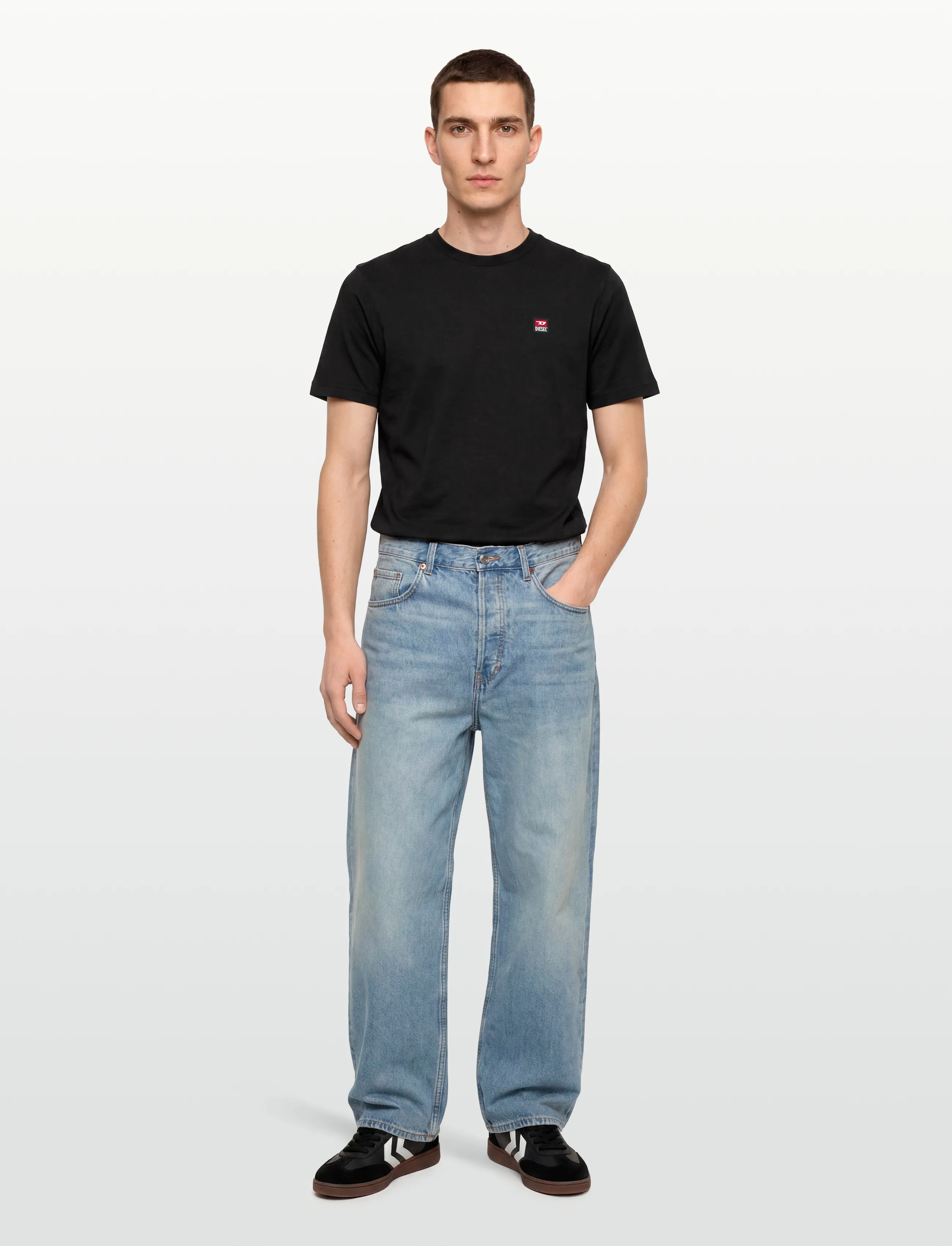Diesel T-Just 250221 Off Maglietta, XXL, Black, T-Shirts > Kortærmede, Herre