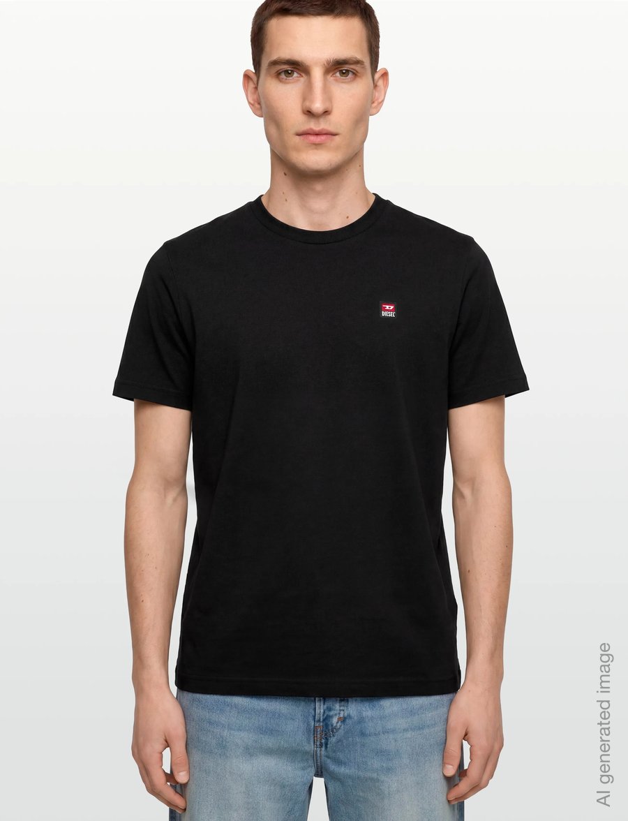 Diesel - T-JUST 250221 OFF MAGLIETTA - kortærmede t-shirts - caviar - 3