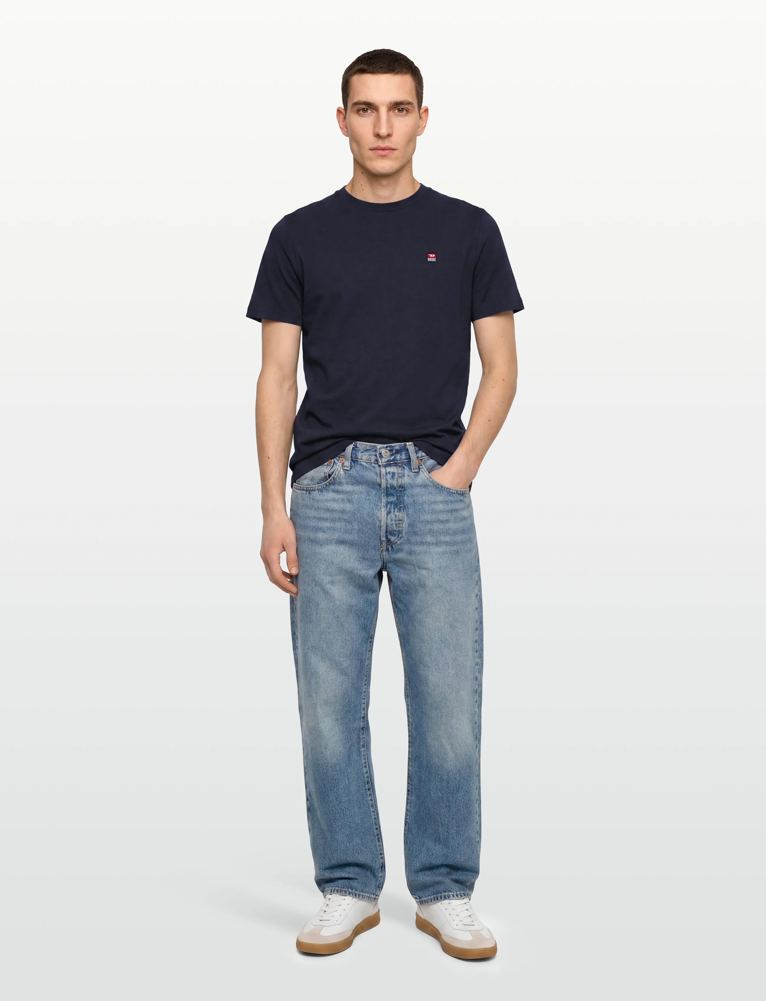 Diesel T-Just 250221 Off Maglietta, L, Navy, T-Shirts > Kortærmede, Herre