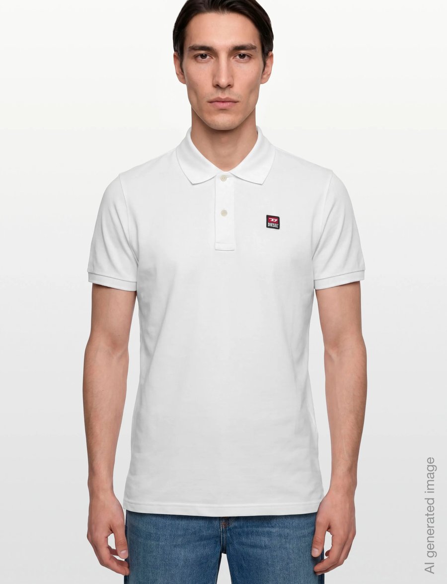 Diesel - T-SMITH 250205 OFF POLO - kurzärmelig - bright white - 3