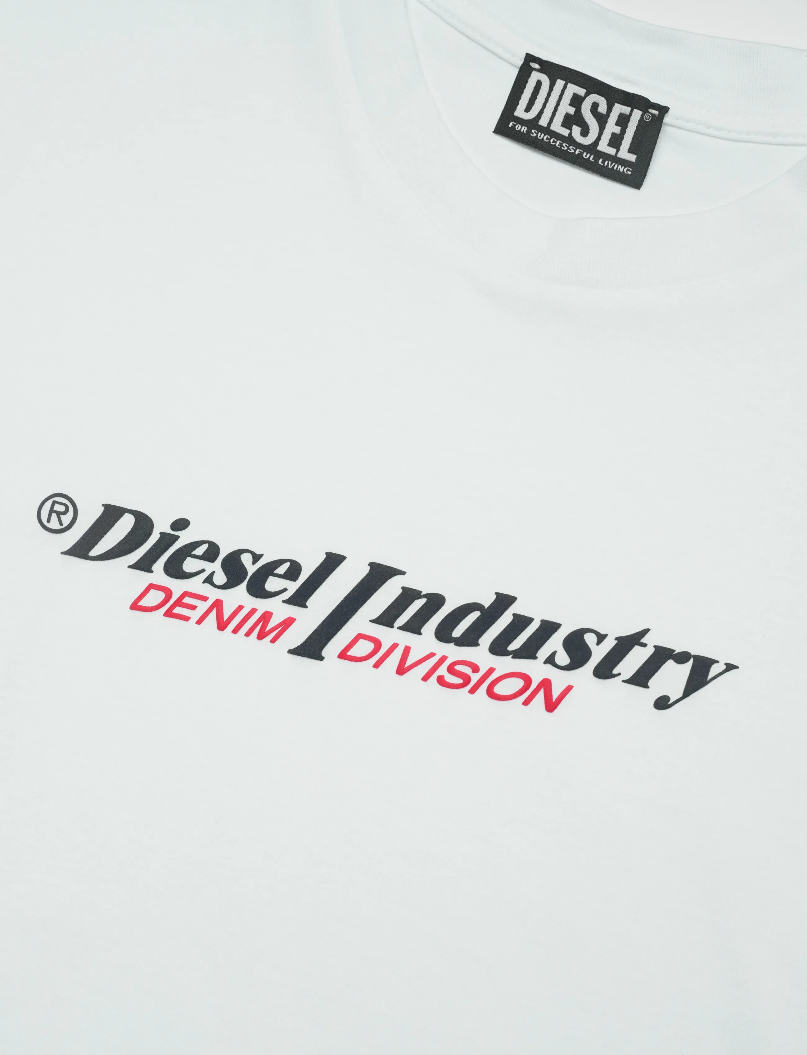 Diesel - T-JUST NEW INDUSTRIES MAGLIETTA - kortærmede t-shirts - bright white - 5