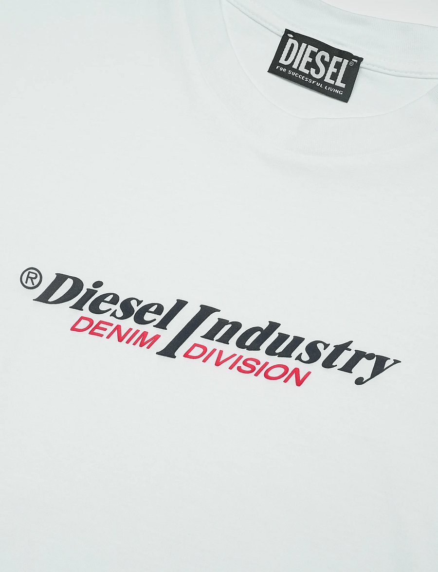 Diesel - T-JUST NEW INDUSTRIES MAGLIETTA - lühikeste varrukatega t-särgid - bright white - 5