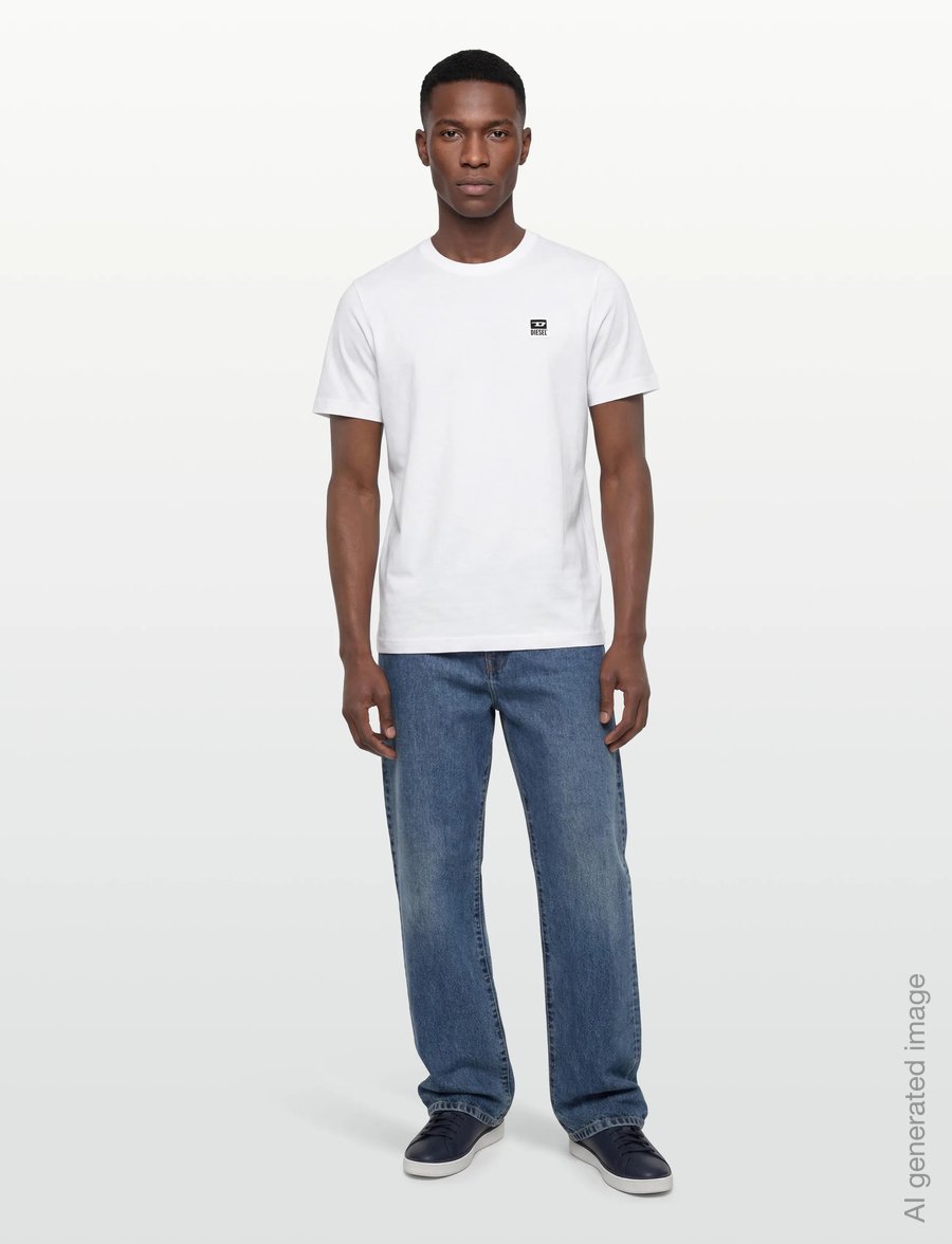 Diesel - T-JUST-K30 MAGLIETTA - kurzärmelige t-shirts - bright white - 0