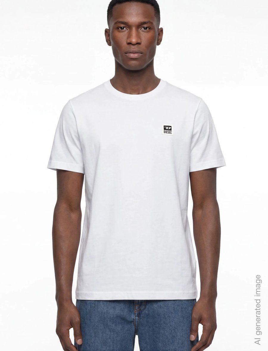 Diesel - T-JUST-K30 MAGLIETTA - kurzärmelige t-shirts - bright white - 3