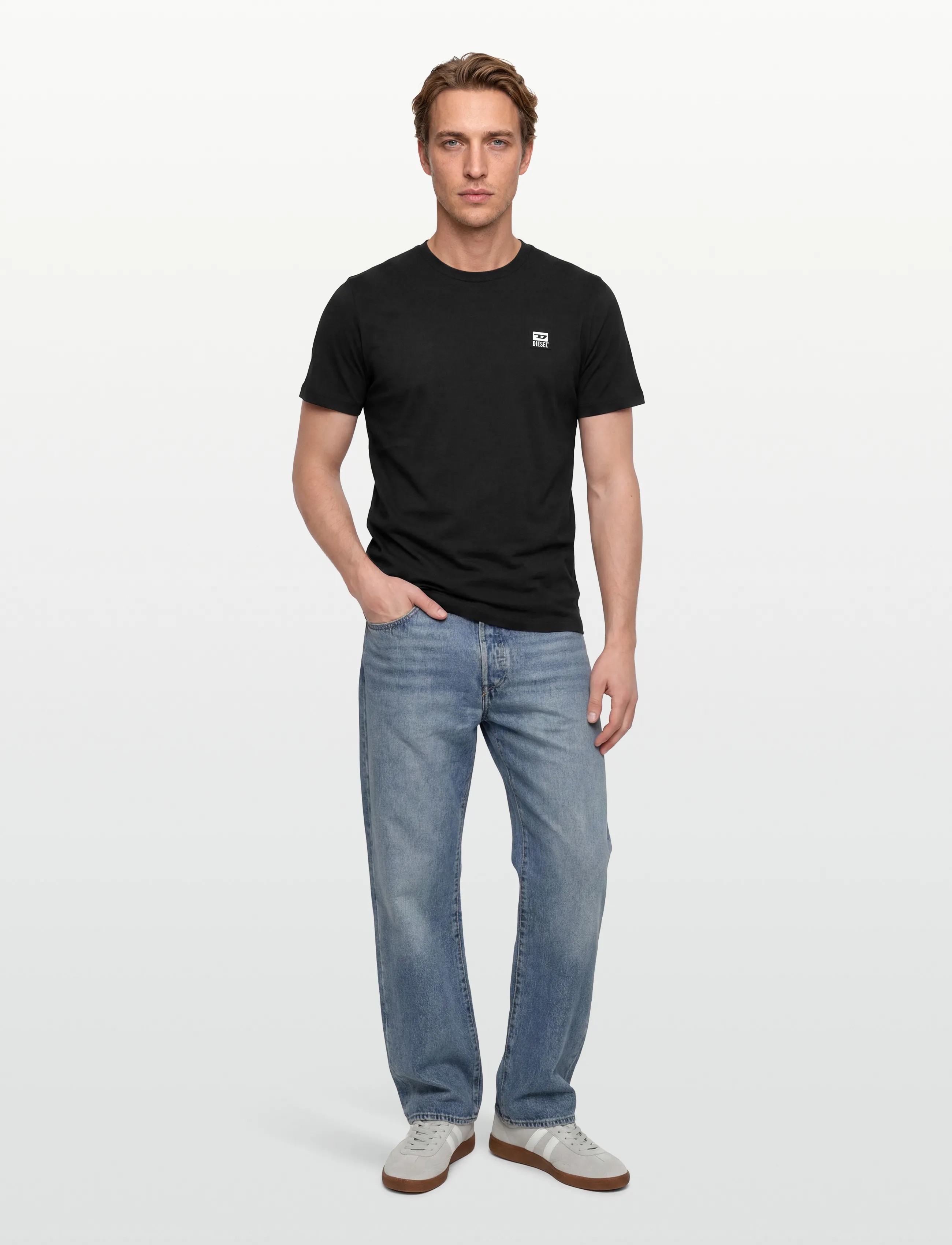 Diesel T-Just-K30 Maglietta, Mænd, T-Shirt, Sort, Str: XXL