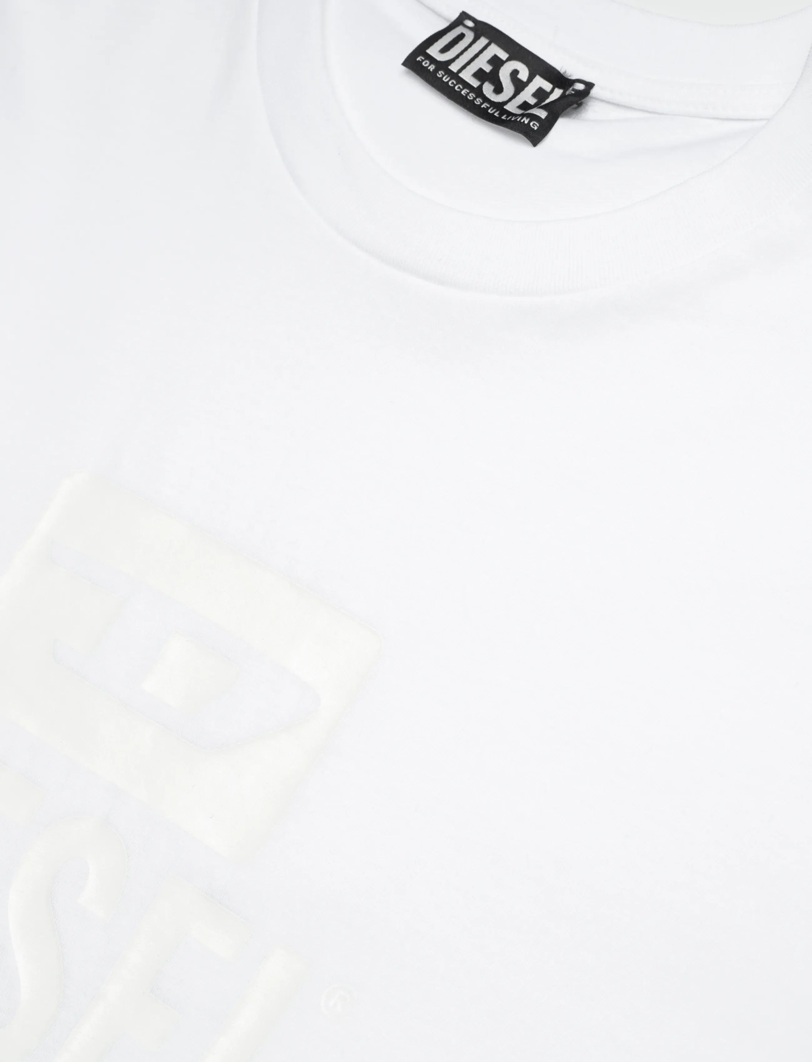 Diesel - T-JUST TONE ON TONE MAGLIETTA - kurzärmelig - bright white - 2