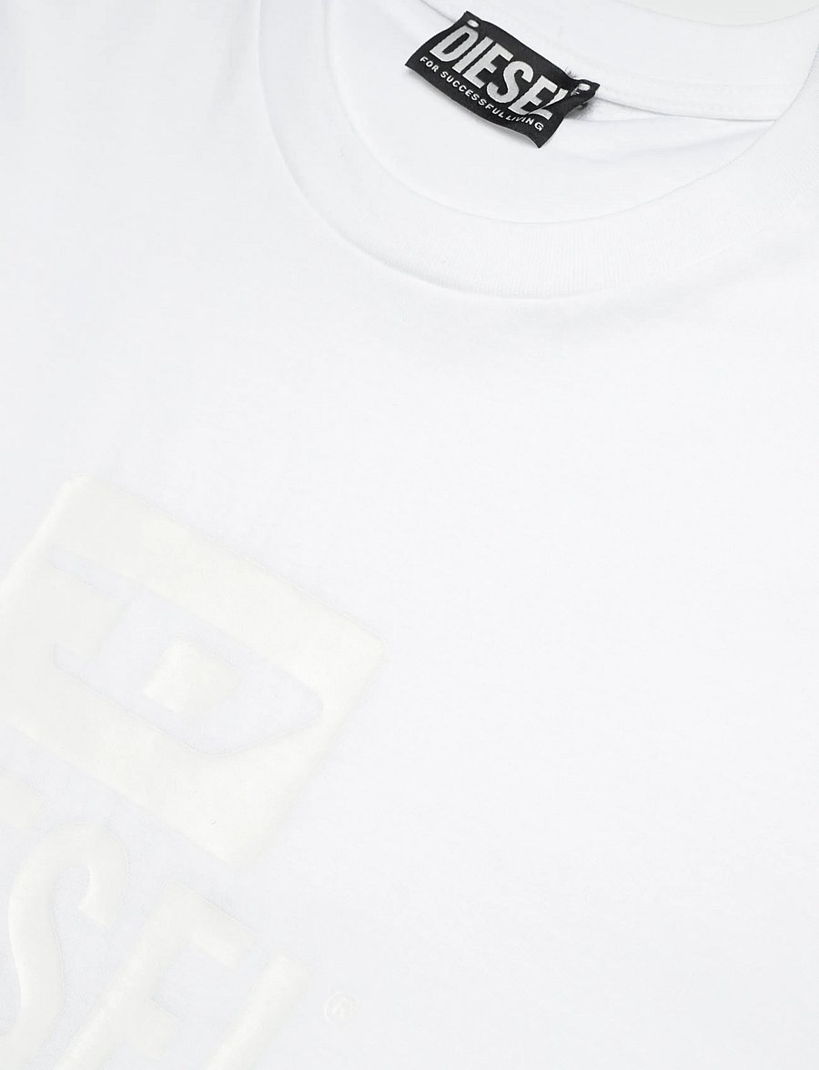 Diesel - T-JUST TONE ON TONE MAGLIETTA - kurzärmelige t-shirts - bright white - 2