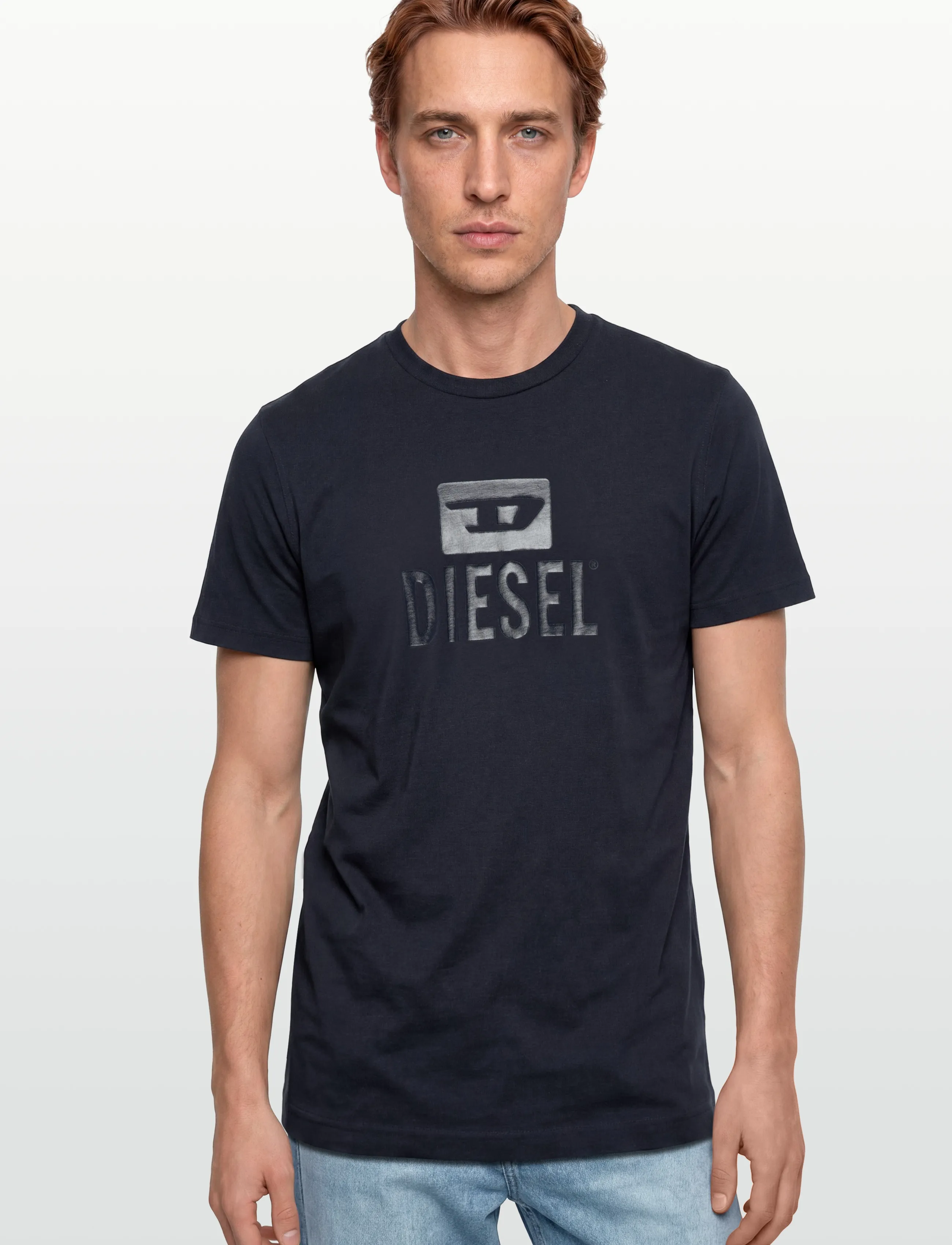 Diesel - T-JUST TONE ON TONE MAGLIETTA - kortärmade t-shirts - total eclipse - 3