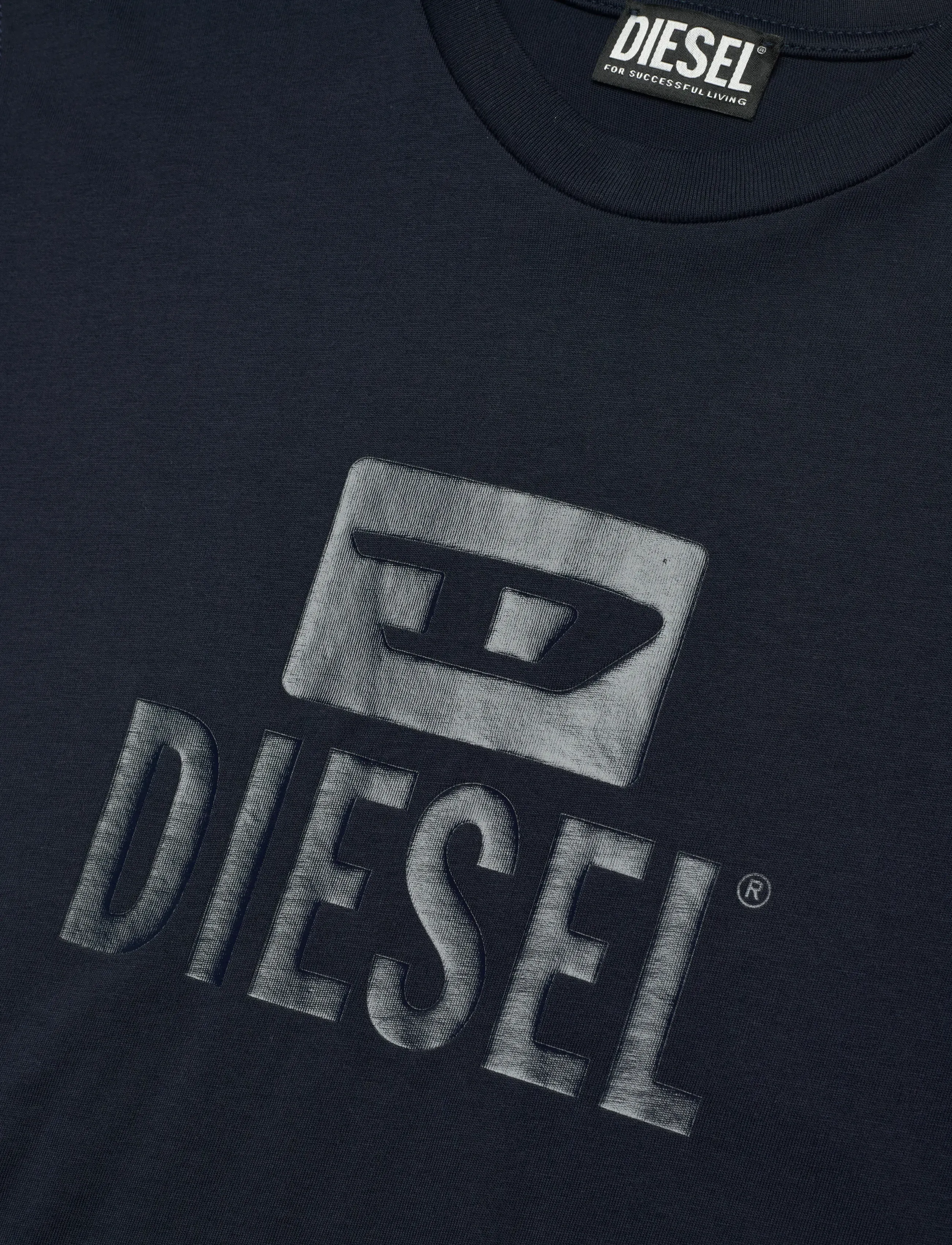 Diesel - T-JUST TONE ON TONE MAGLIETTA - kortærmede t-shirts - total eclipse - 2