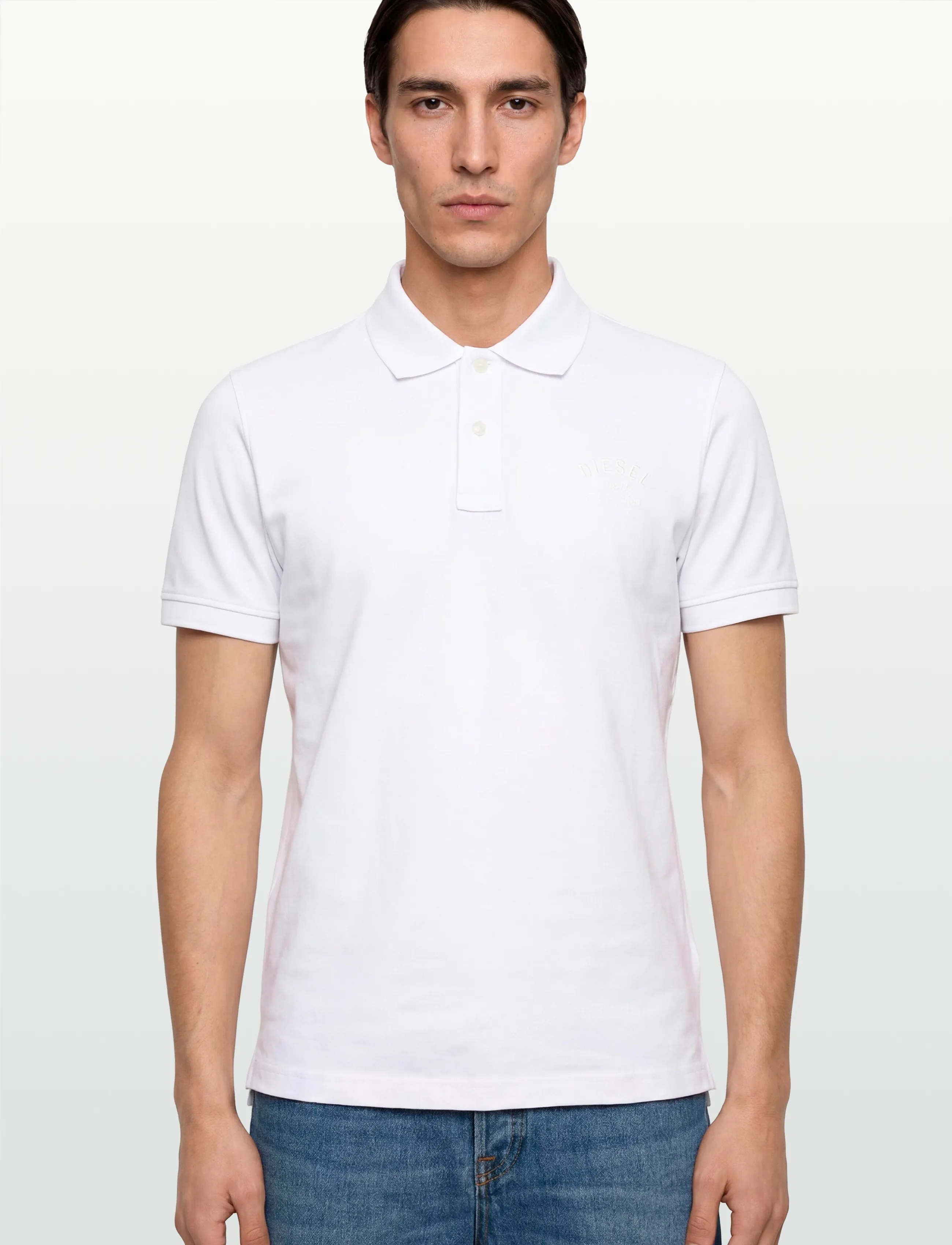 Diesel - T-SMITH 260105 OFF POLO - short-sleeved polos - bright white - 3