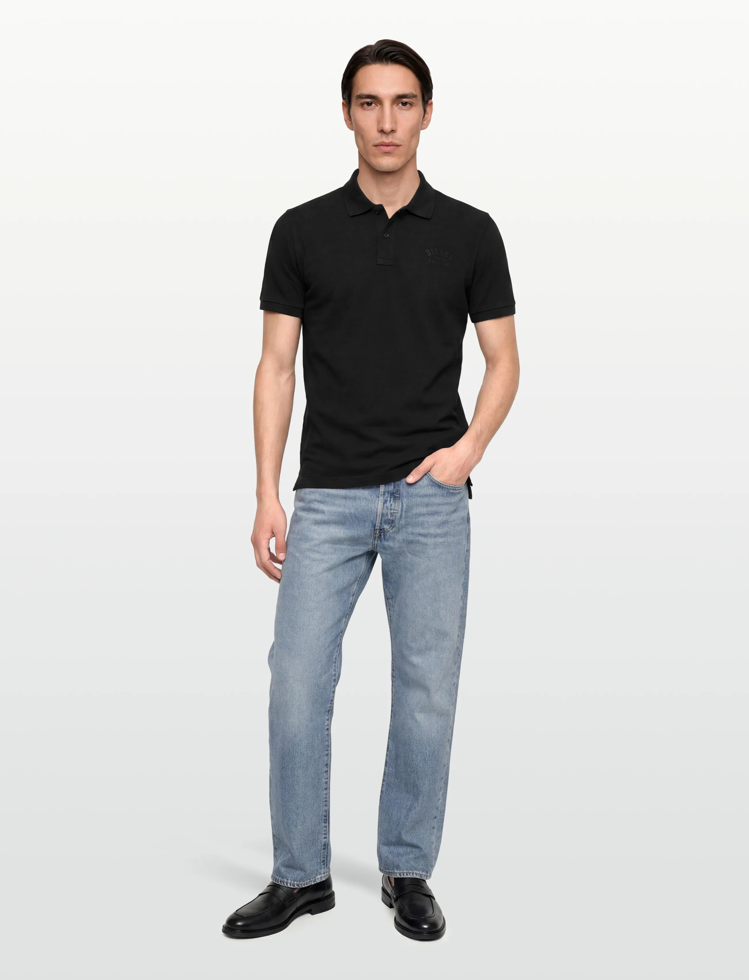 Diesel T-Smith 260105 Off Polo, M, Polos, Schwarz - Short-sleeved, Männerswear