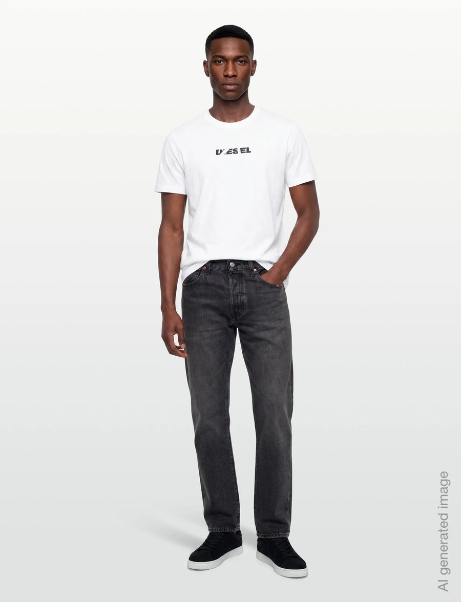 Diesel - T-JUST 250231 OFF MAGLIETTA - kurzärmelige t-shirts - bright white - 0