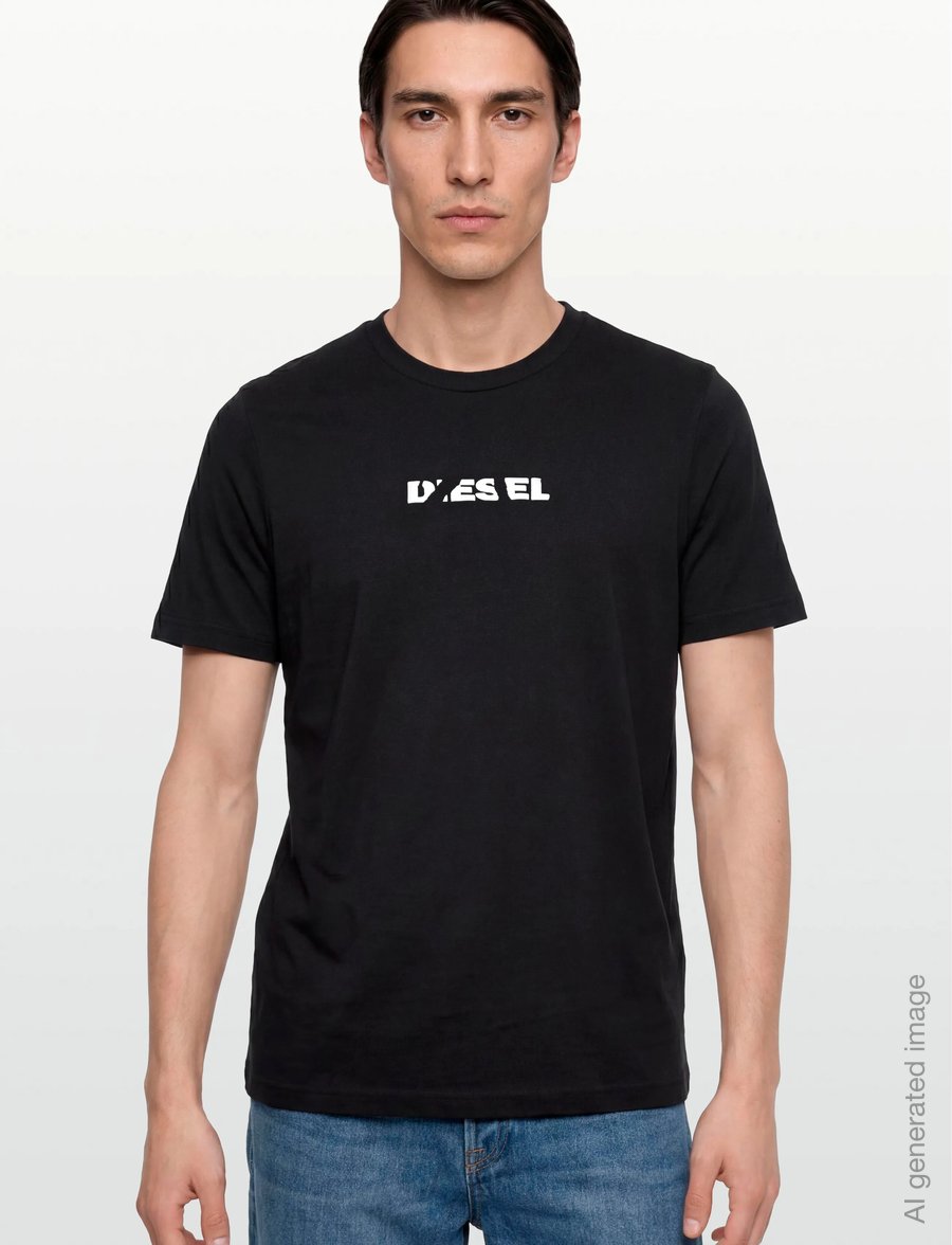 Diesel - T-JUST 250231 OFF MAGLIETTA - kurzärmelige t-shirts - caviar - 3