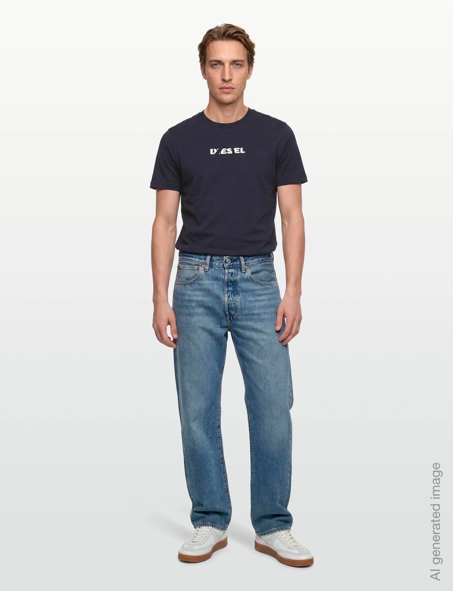 Diesel - T-JUST 250231 OFF MAGLIETTA - short-sleeved t-shirts - total eclipse - 0