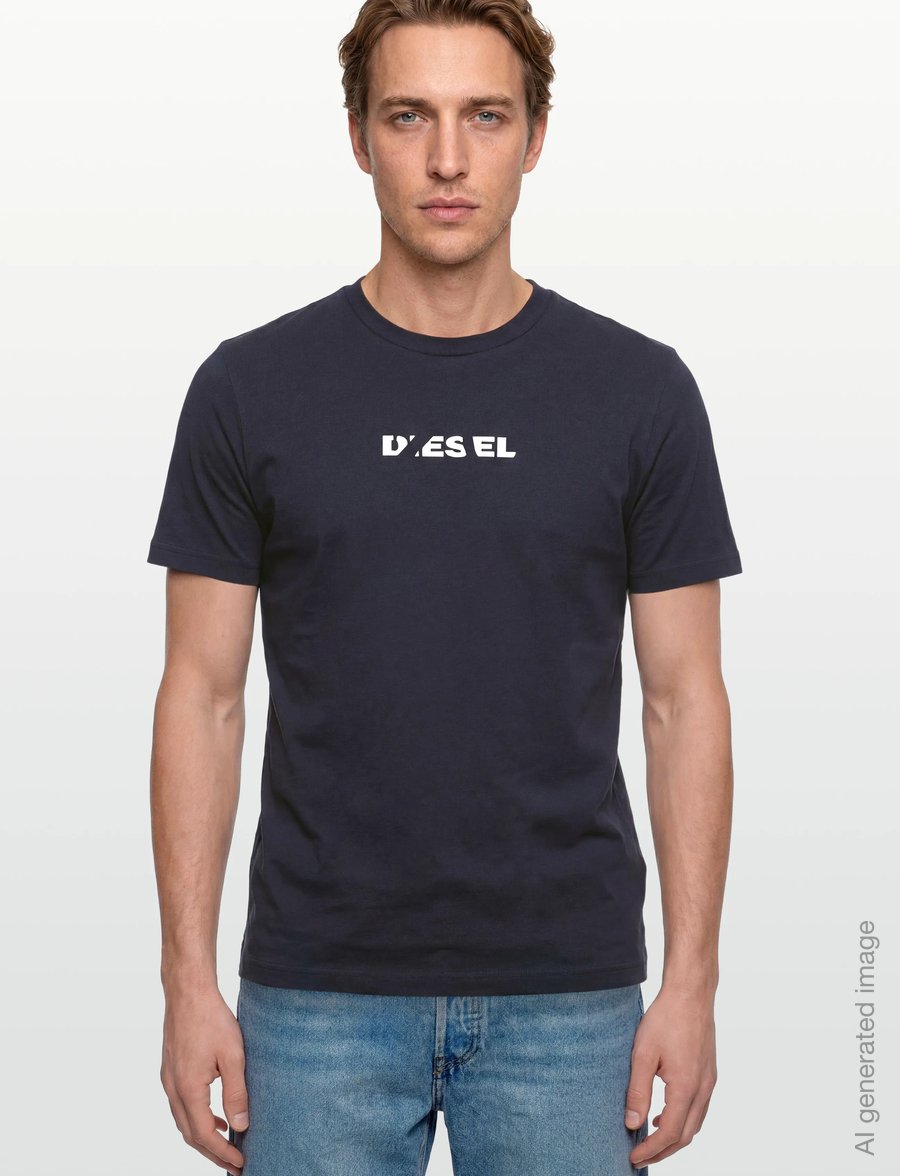 Diesel - T-JUST 250231 OFF MAGLIETTA - short-sleeved t-shirts - total eclipse - 3