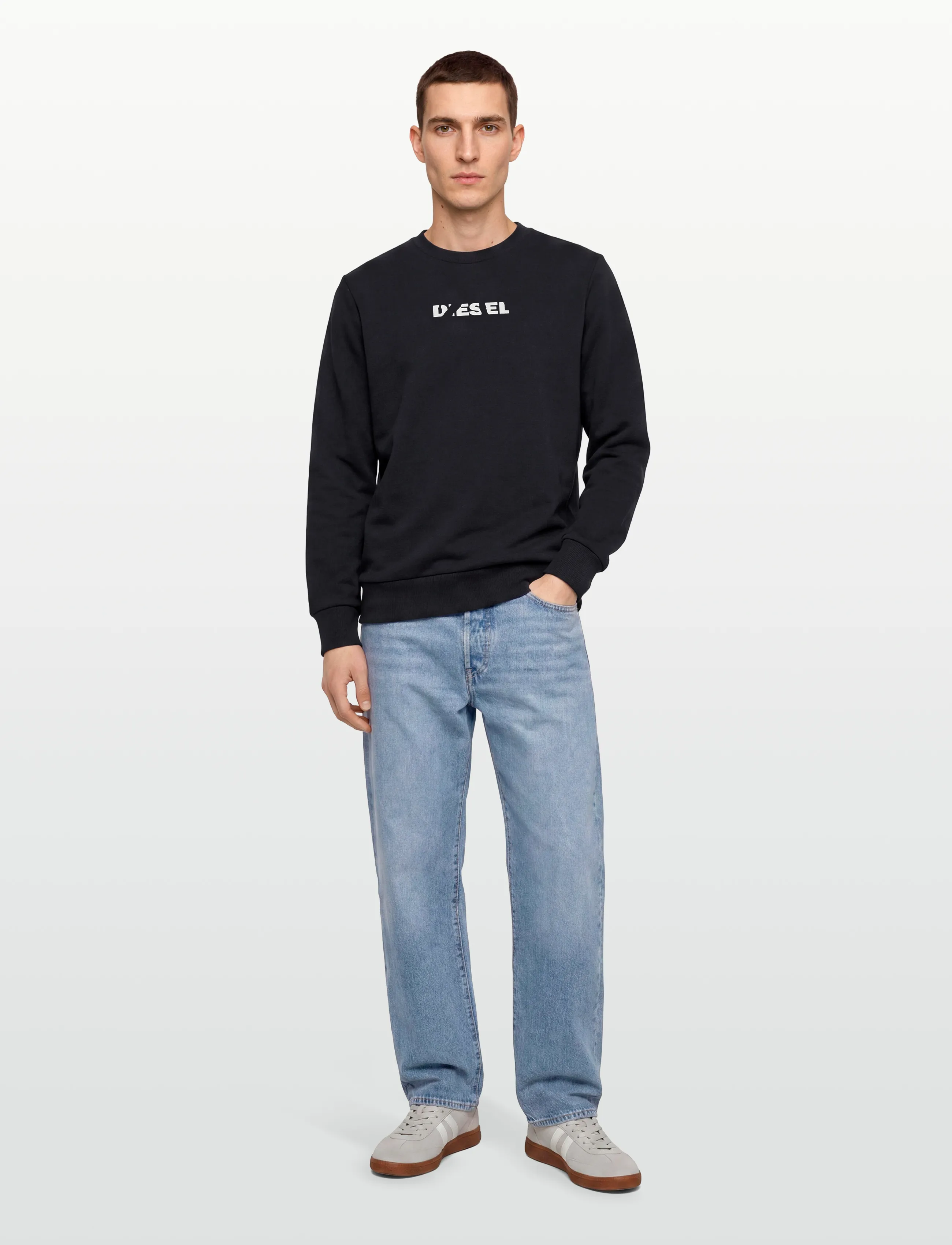 Diesel S-Gir 250238 Off Felpa, M, Navy, Sweatshirts & Hættetrøjer > Sweatshirts, Herre