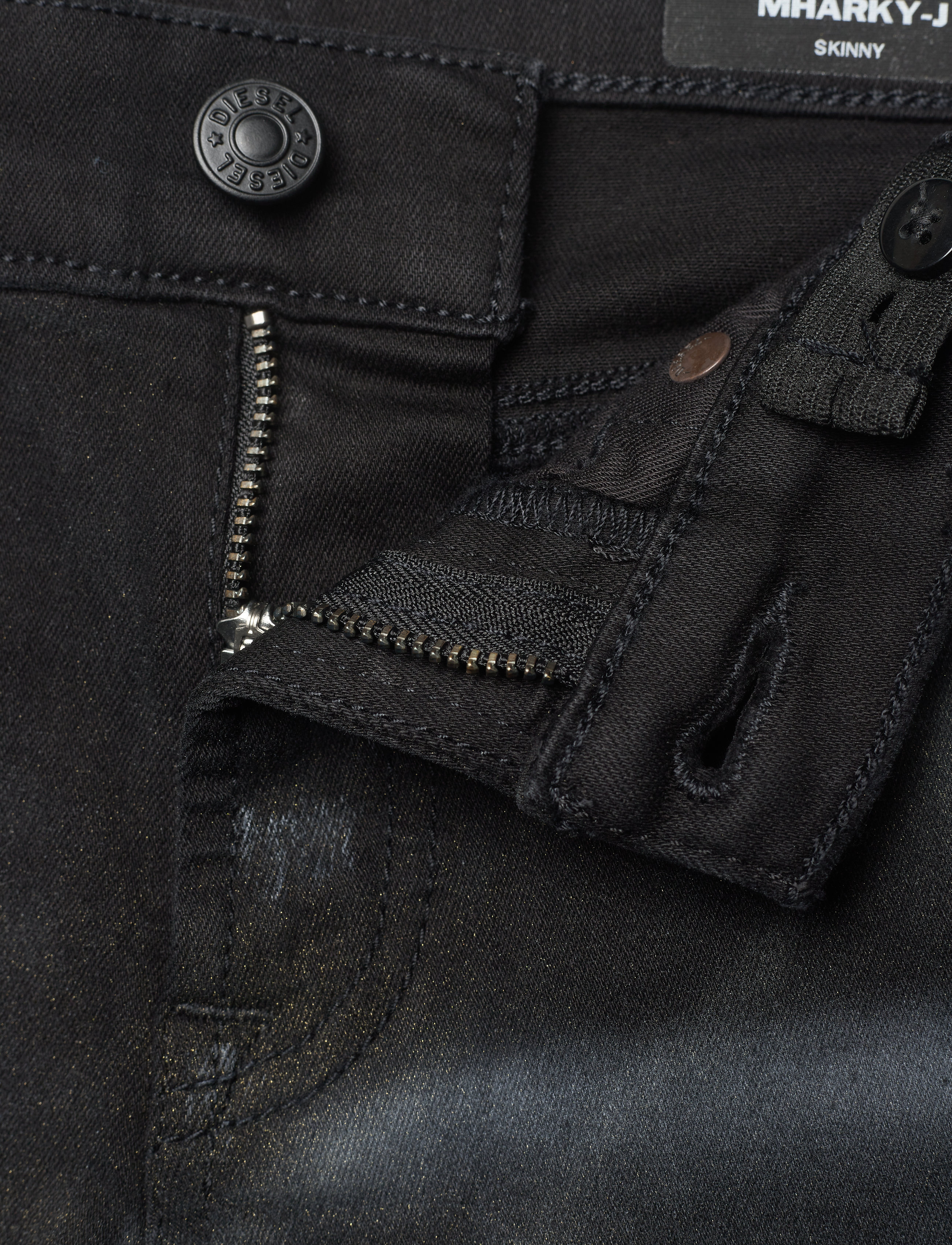 Diesel - MHARKY-J TROUSERS - regular jeans - denim nero - 3
