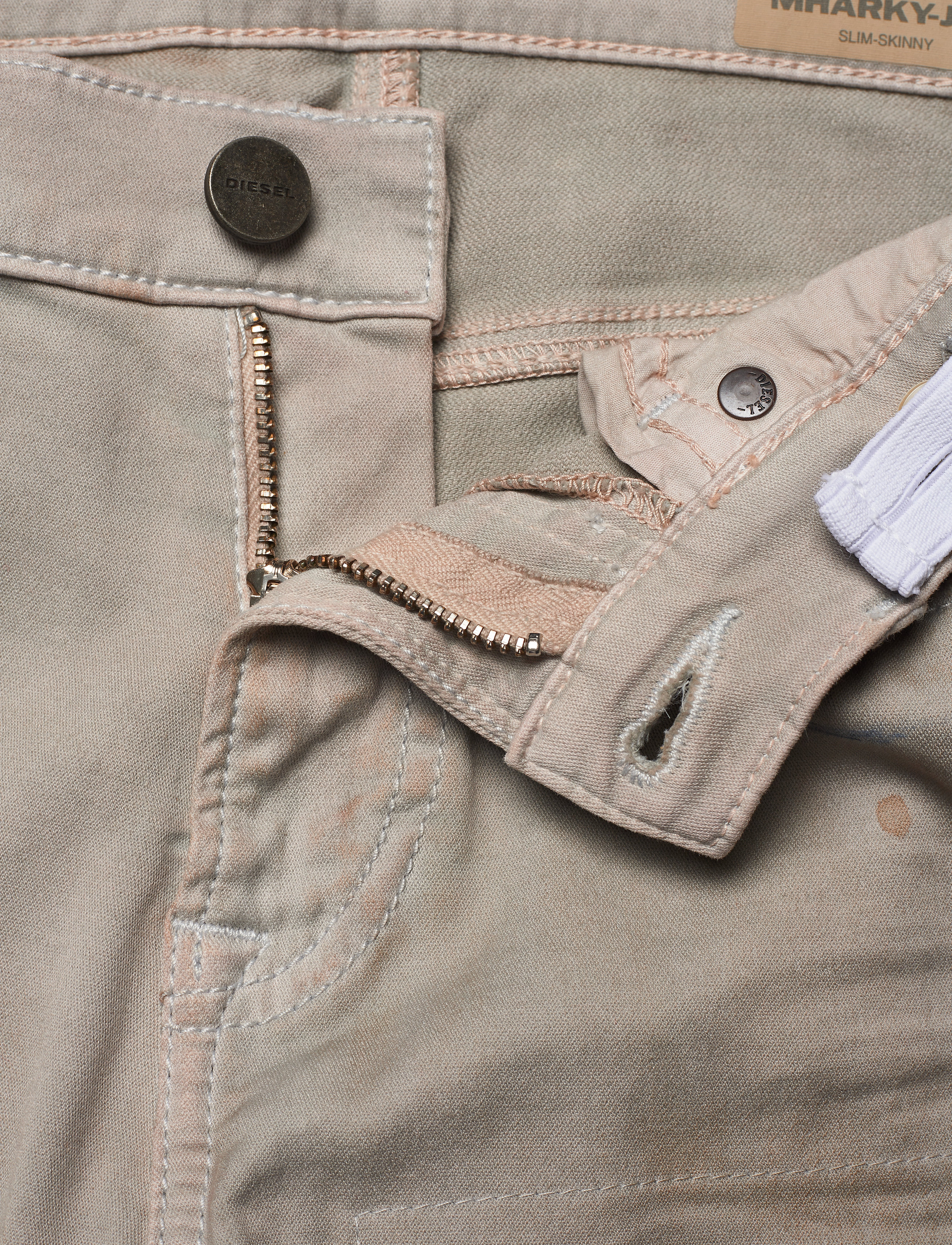 Diesel - MHARKY-J JJJ TROUSERS - pantalons - grigio chiaro nuovo - 3