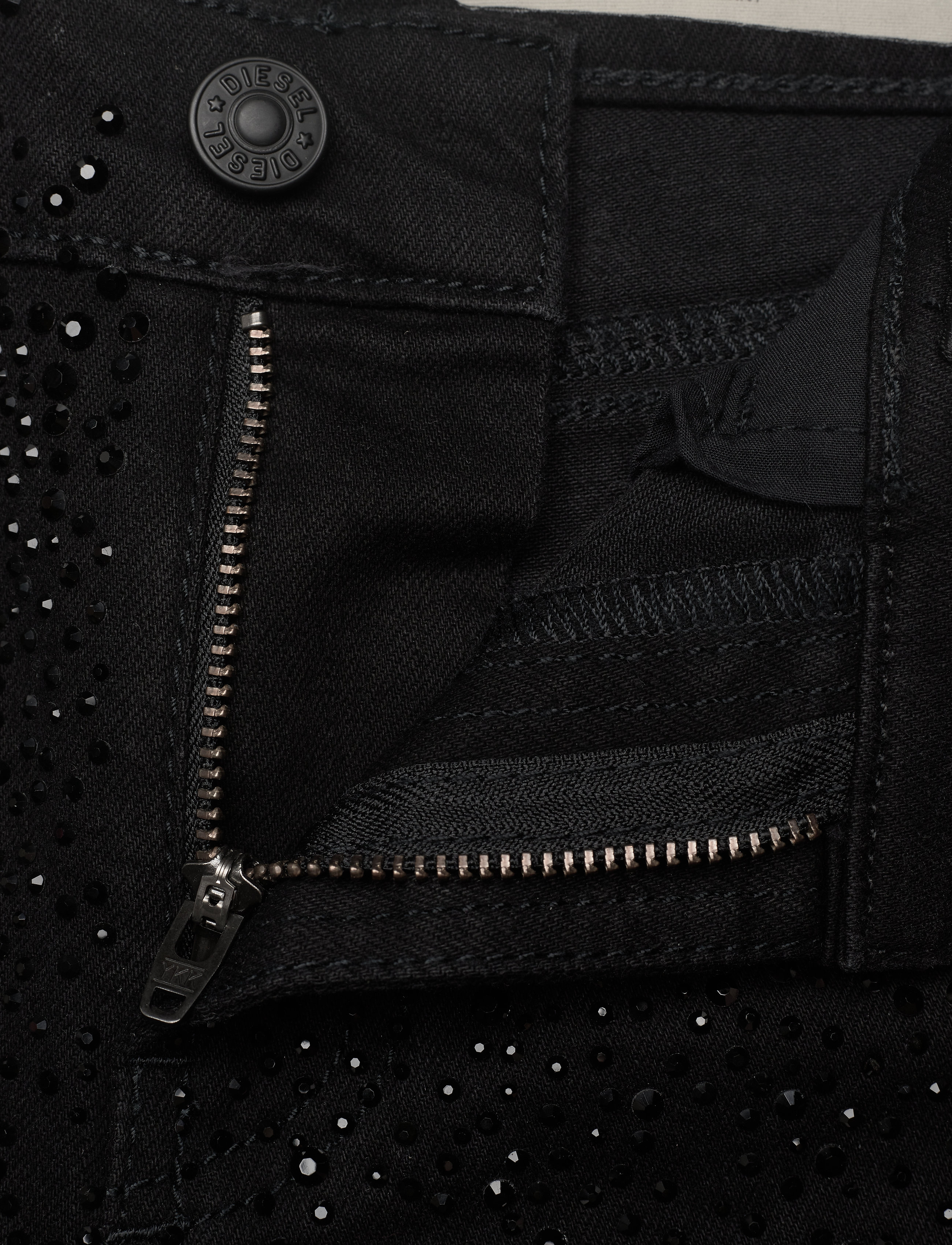 Diesel - BABHILA-J TROUSERS - skinny-gallabuxur - denim nero - 3