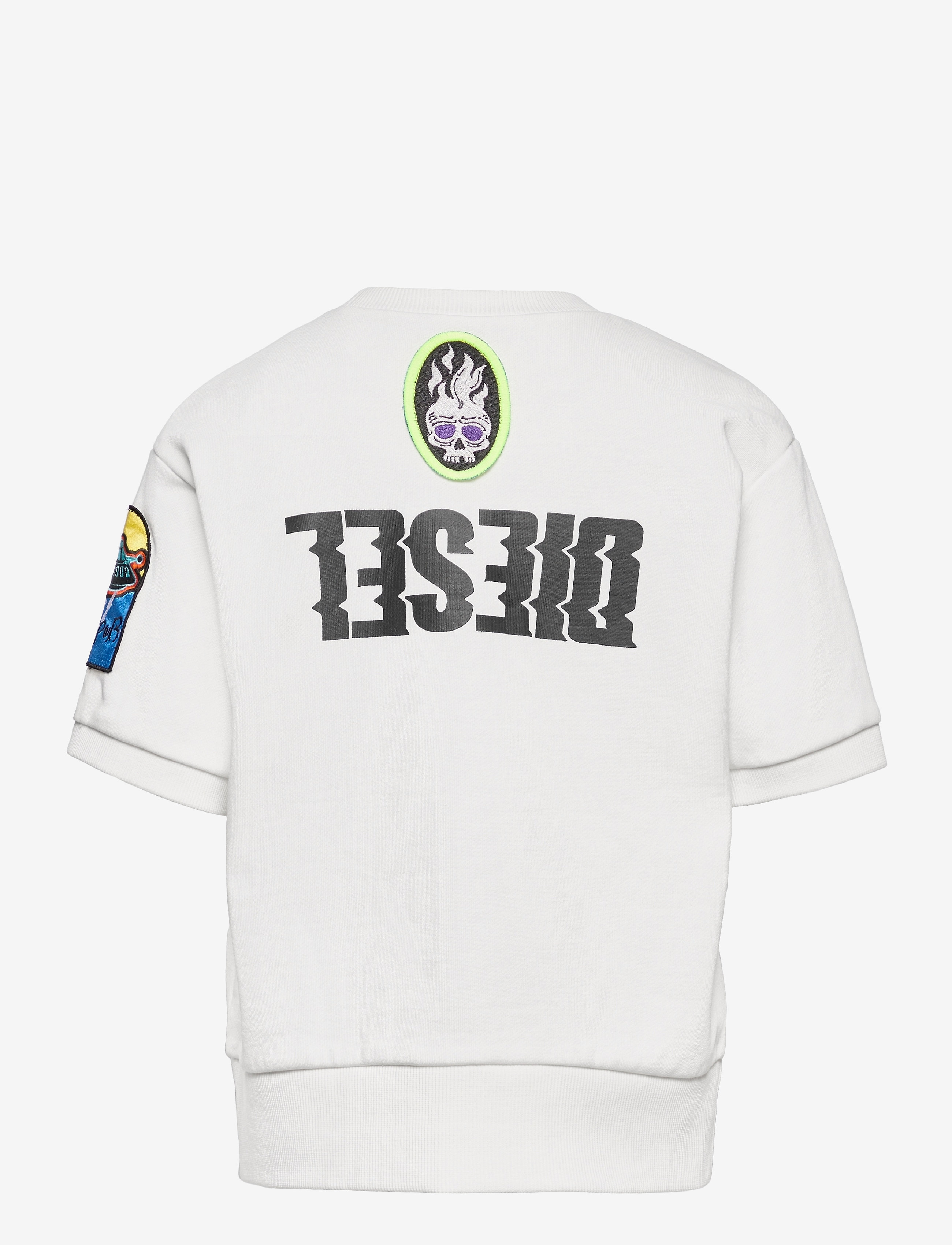 Diesel - SMAGGYSHPATCH OVER SWEAT-SHIRT - kortærmede t-shirts - vapourous gray - 1