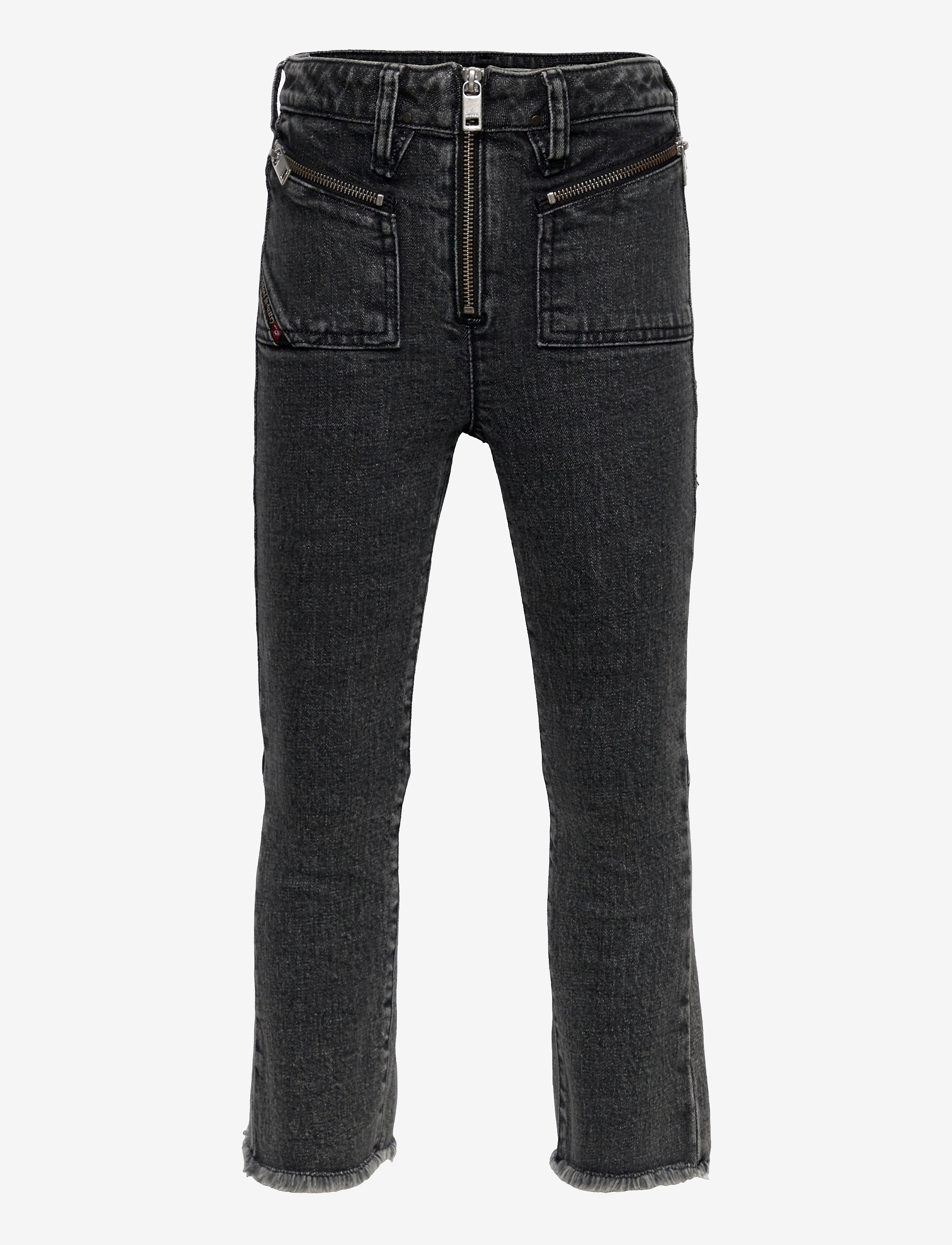 Diesel D-Earlie-J Trousers, Højtaljede Cropped Bukser, Sort, Str: 176