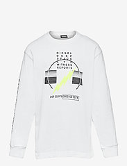Diesel - TJUSTLSJ3 OVER T-SHIRT - langærmede t-shirts - bianco - 0