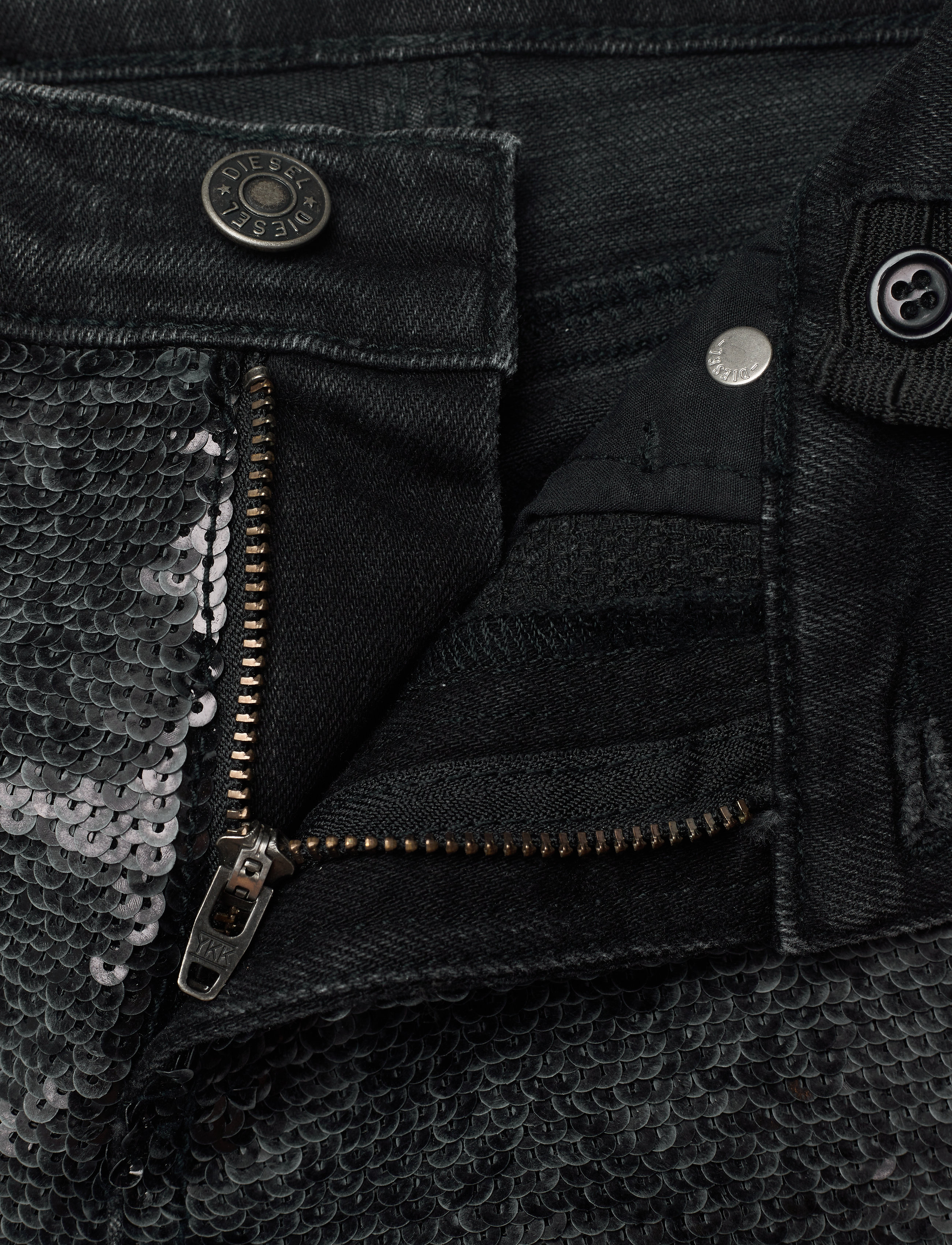 Diesel - BABHILA-J-SP1 TROUSERS - regular jeans - denim nero - 3
