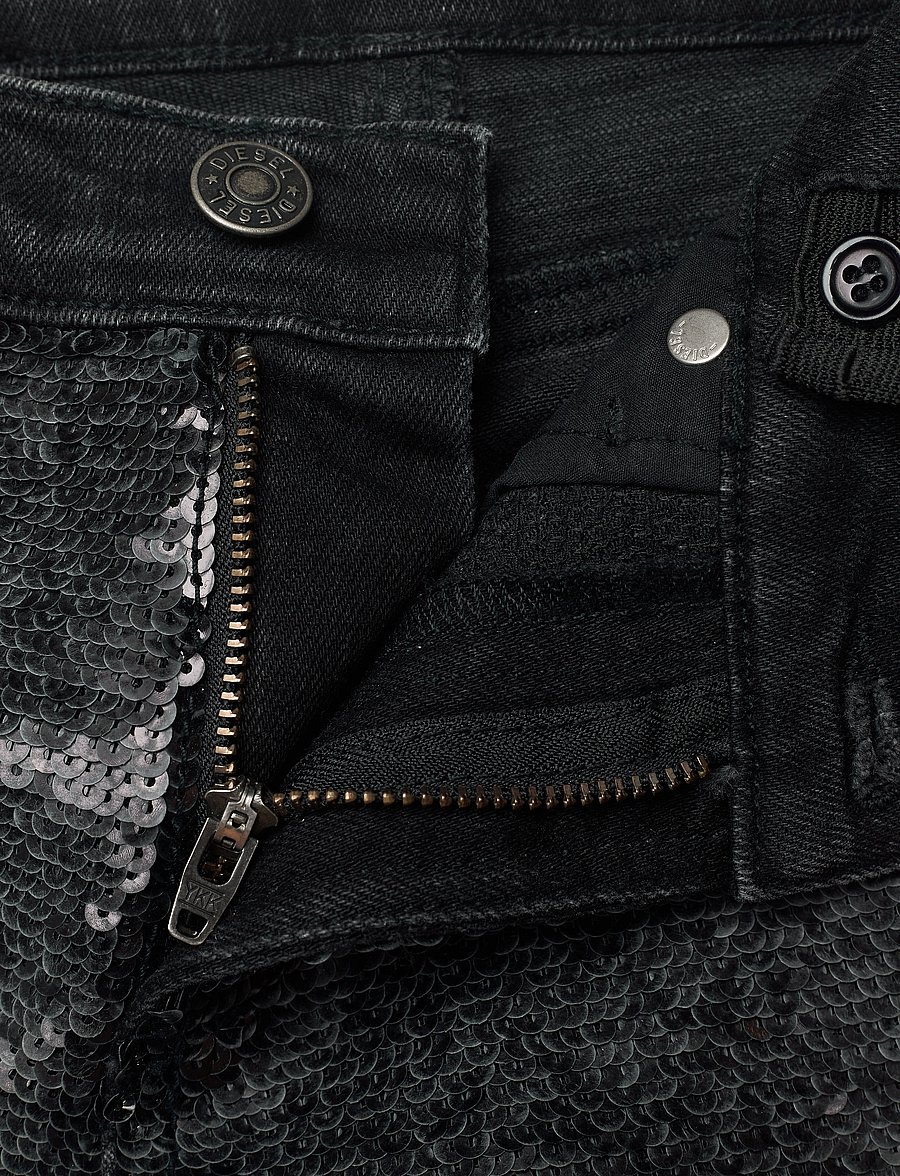 Diesel - BABHILA-J-SP1 TROUSERS - regular jeans - denim nero - 3
