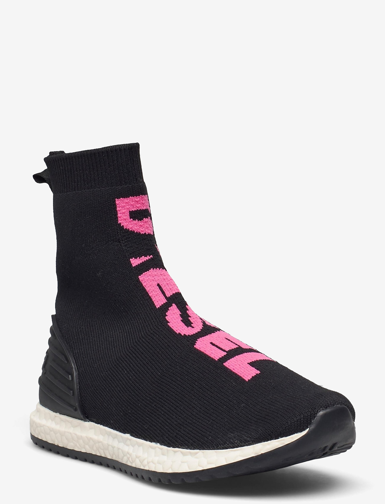 Diesel - BRAVE RUNNER  SLIP ON 04 MID SOCK C - black/fuchsia purple - 0