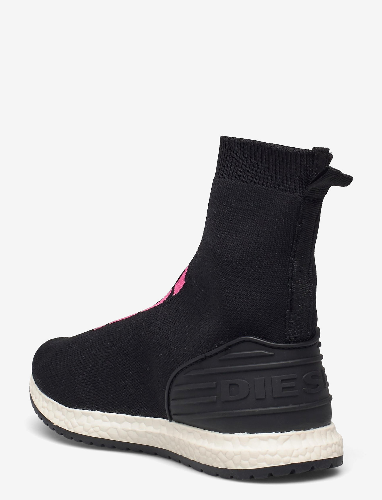 Diesel - BRAVE RUNNER  SLIP ON 04 MID SOCK C - black/fuchsia purple - 2