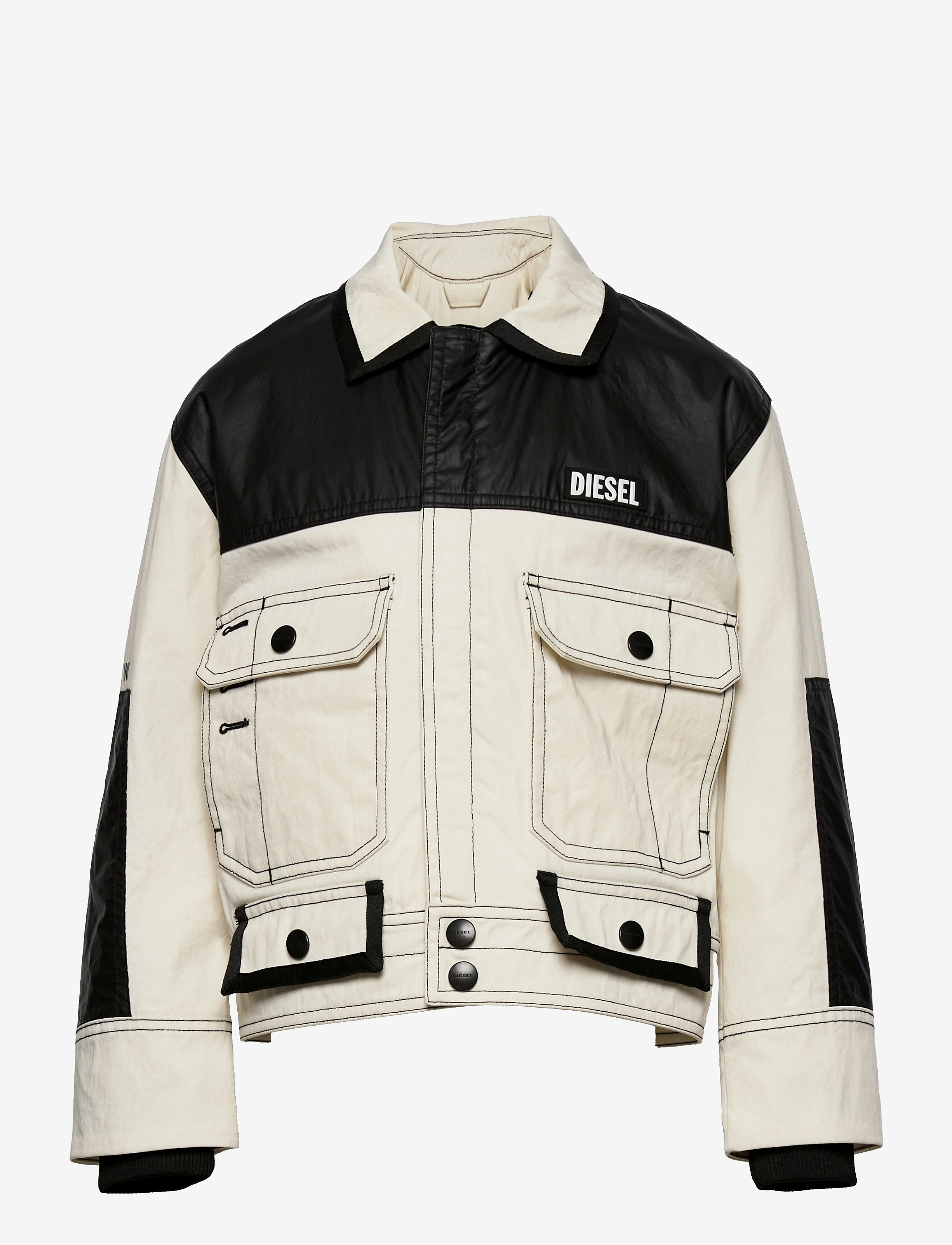 Diesel JKENDY GIACCA - DIESEL - VAPOUROUS GRAY / white