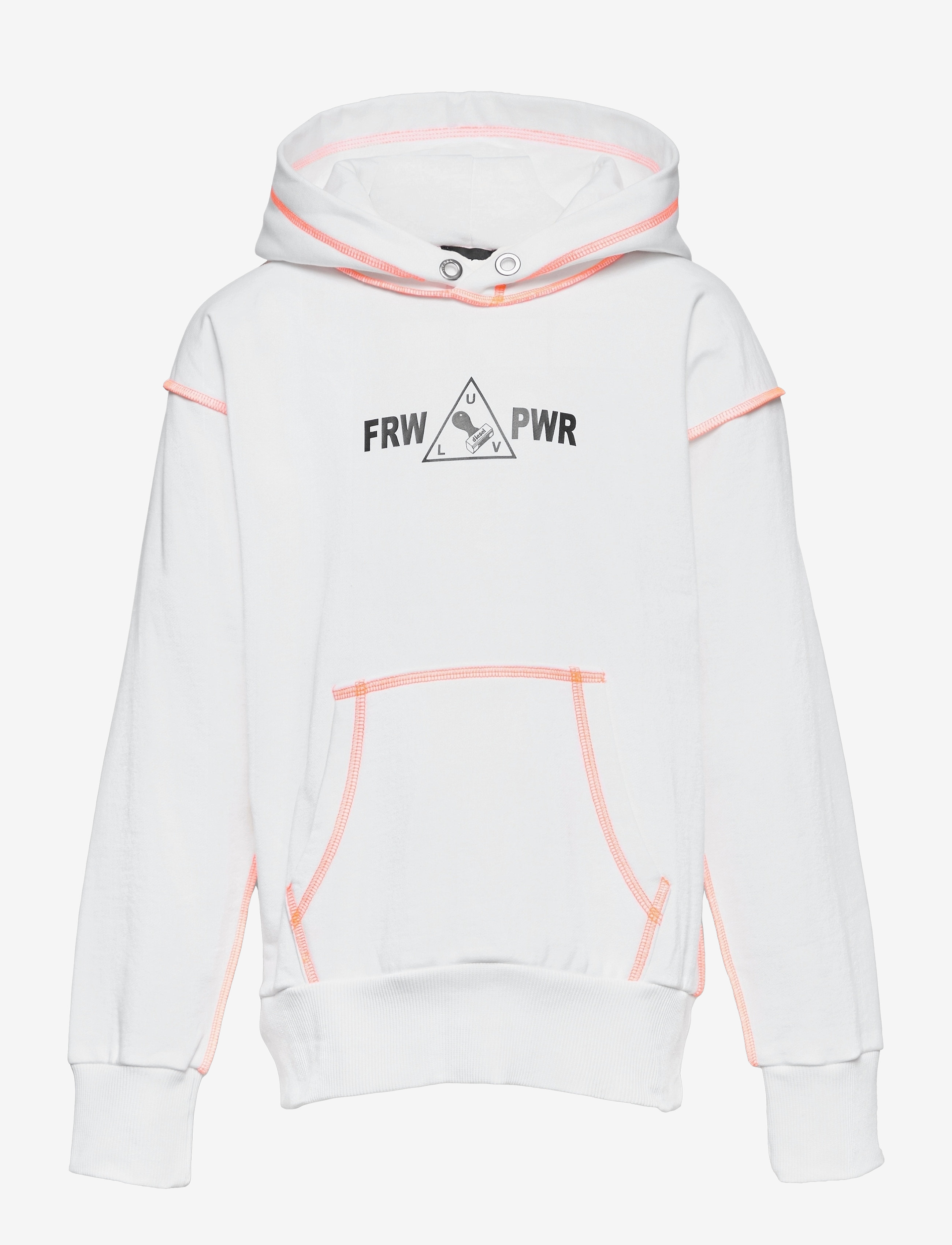 Diesel SALBYSEAM OVER SWEAT-SHIRT - DIESEL - BIANCO / white