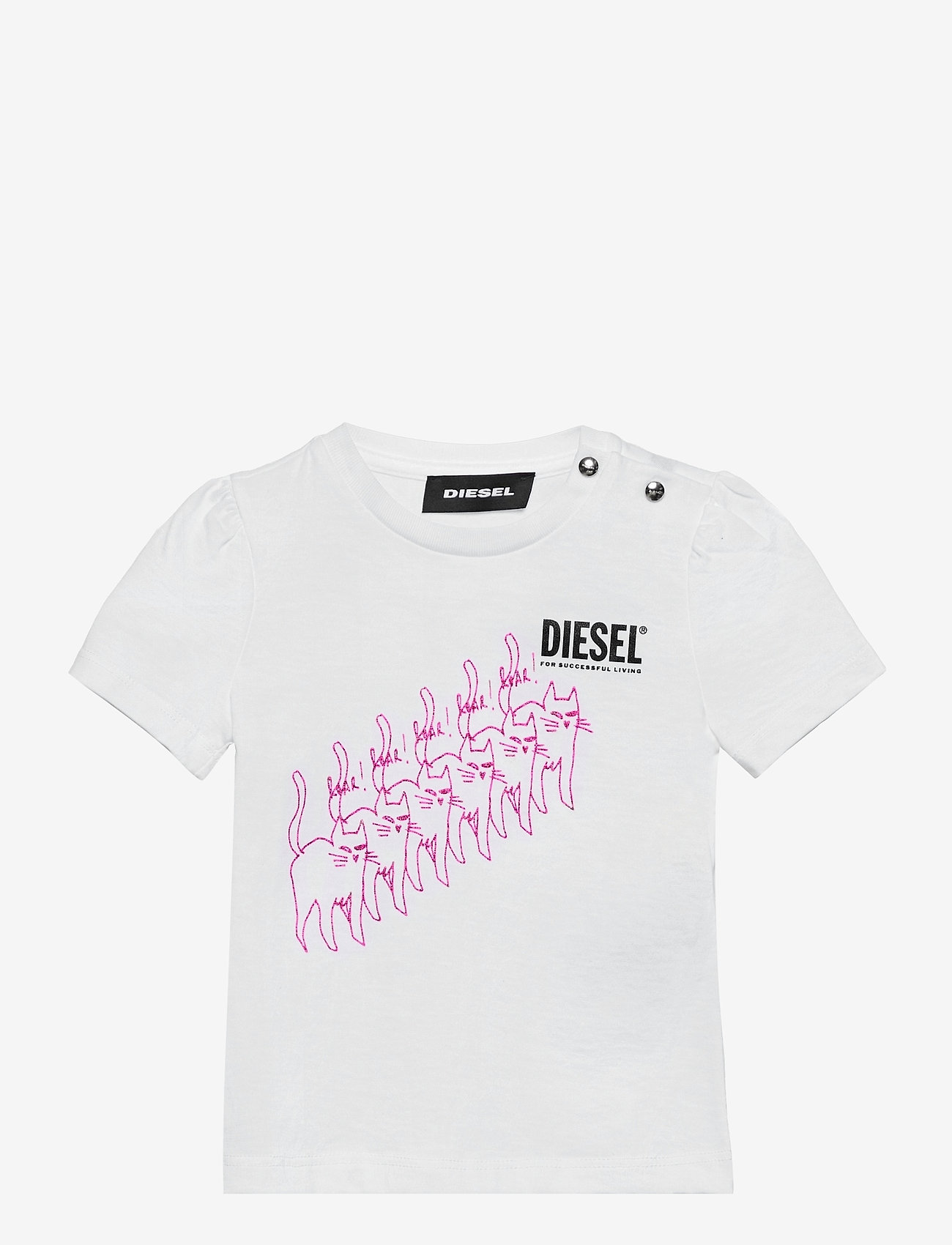 Diesel - TLOPPIB T-SHIRT - kortärmade t-shirts - bianco - 0