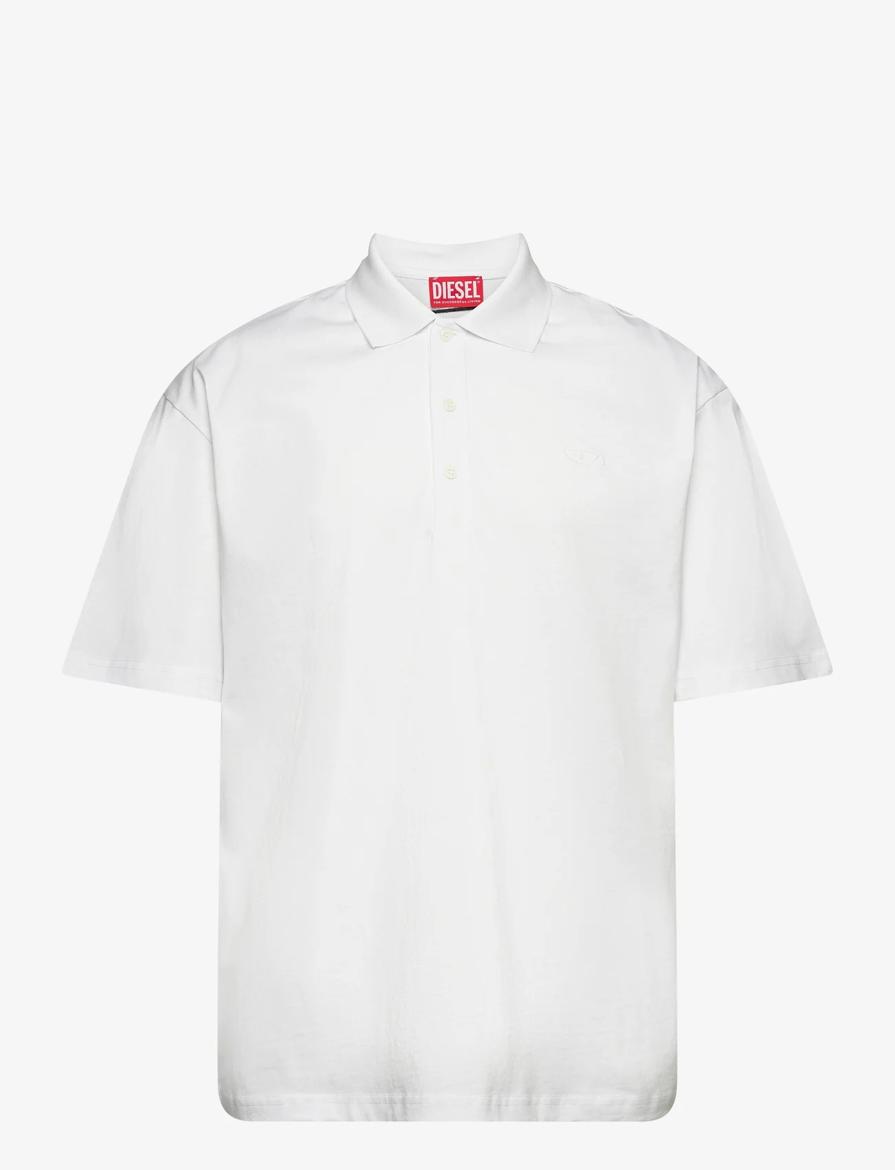 Diesel - T-VORT-MEGOVAL-D POLO SHIRT - polo marškinėliai trumpomis rankovėmis - bright white - 0