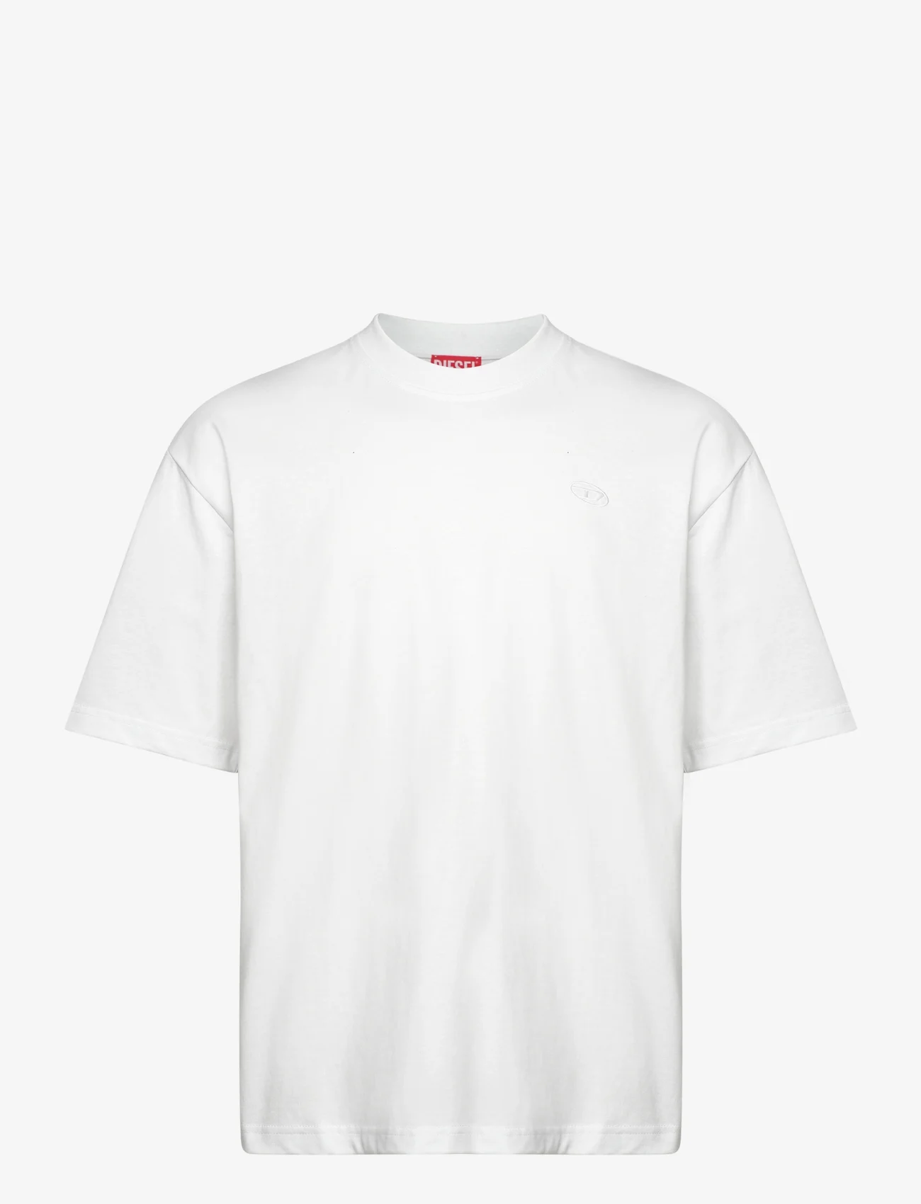 Diesel - T-BOGGY-MEGOVAL-D T-SHIRT - kortærmede t-shirts - bright white - 0