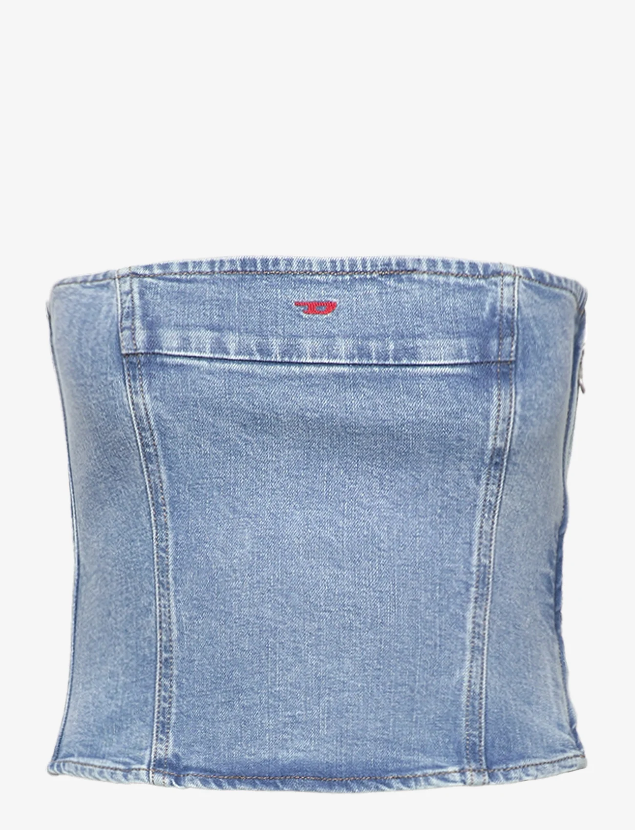 Diesel - DE-VILLE TANK TOP - hihattomat puserot - denim - 0