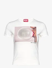 Diesel - T-UNCUTIE-LONG-N7 T-SHIRT - marškinėliai - off white - 0