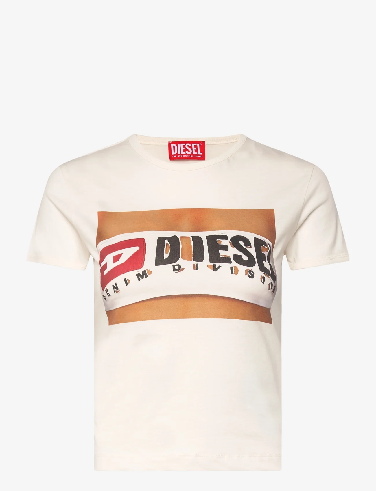 Diesel - T-UNCUTIE-LONG-N17 T-SHIRT - t-skjorter - off white - 0