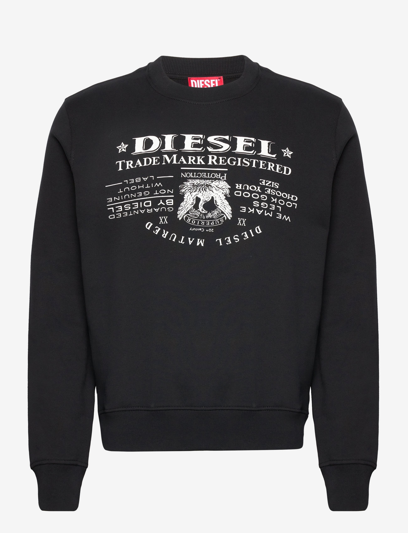 Diesel - S-GINN-L2 SWEAT-SHIRT - sweatshirts - black - 0
